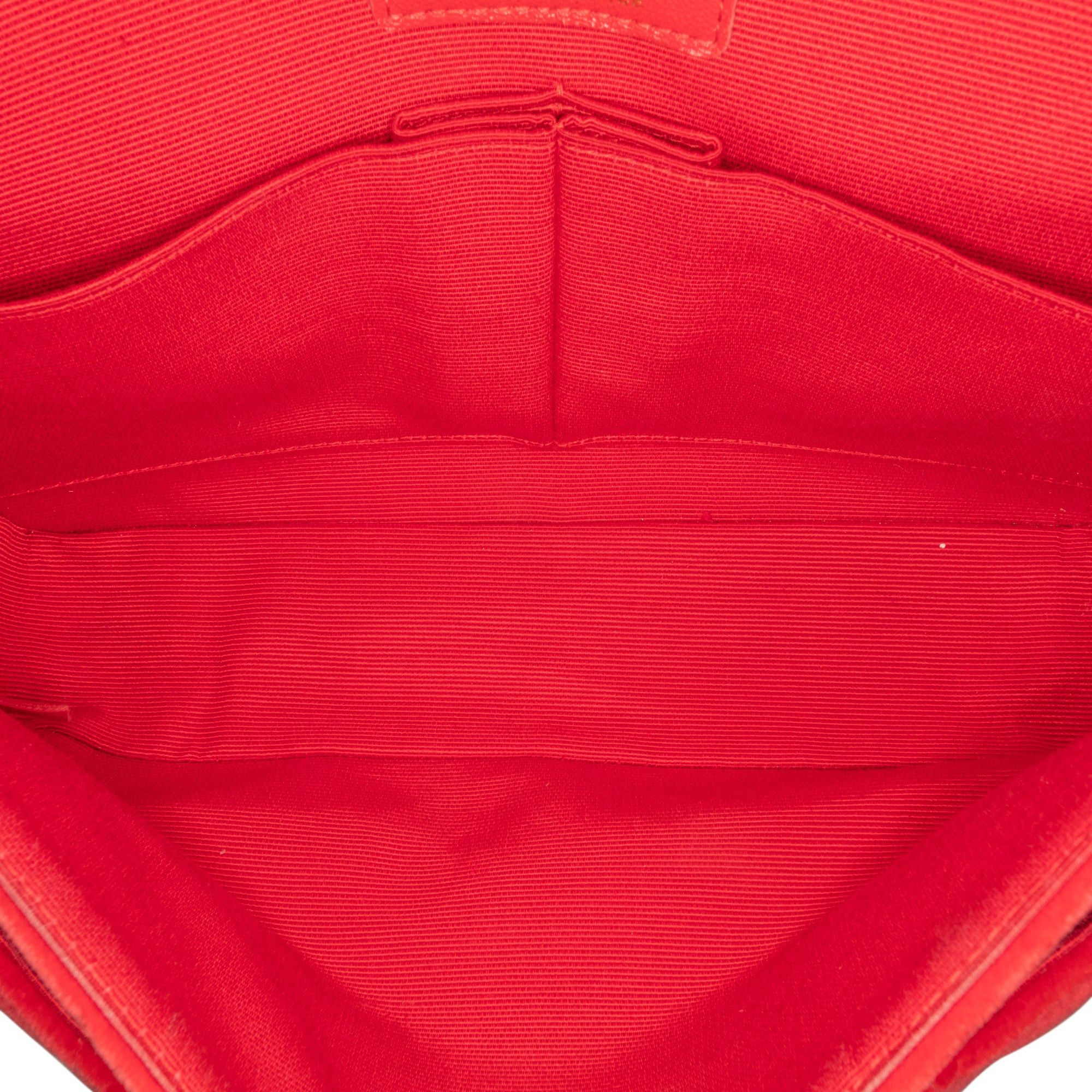 Chanel Chanel Medium Classic Velvet Double Flap Red Size ONE SIZE - 4 Thumbnail