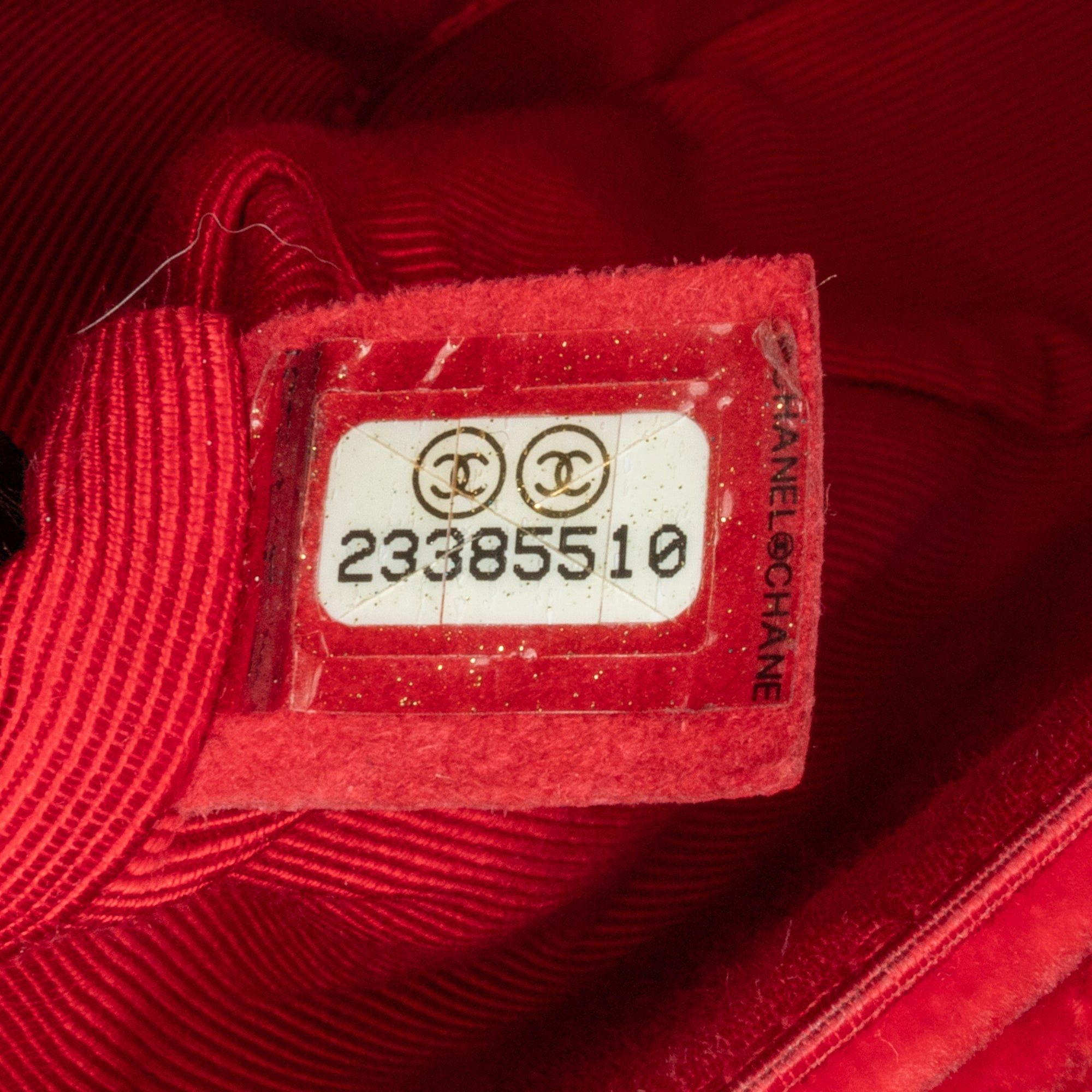 Chanel Chanel Medium Classic Velvet Double Flap Red Size ONE SIZE - 6 Thumbnail