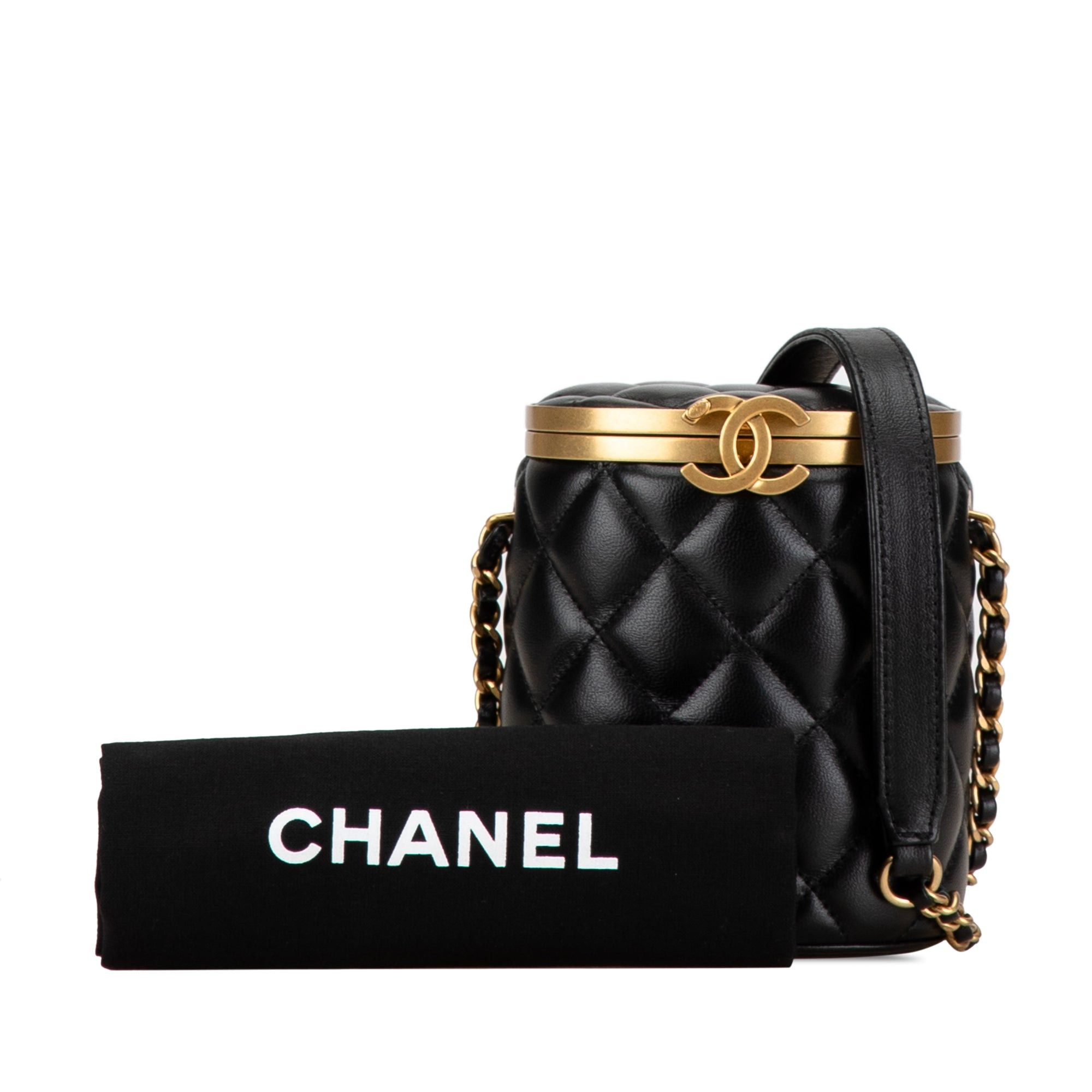 Chanel Chanel Mini Lambskin Crown Box Bag Black Size ONE SIZE - 9 Thumbnail