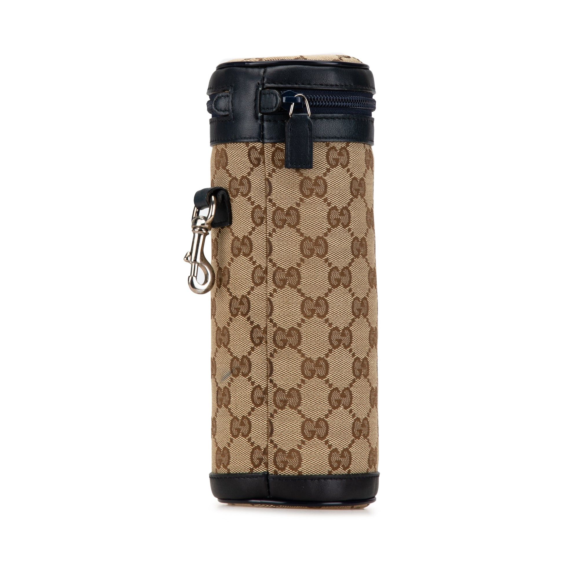 Gucci Gucci GG Canvas Mini Zoo Bird Bottle Holder Brown Size ONE SIZE - 2 Thumbnail