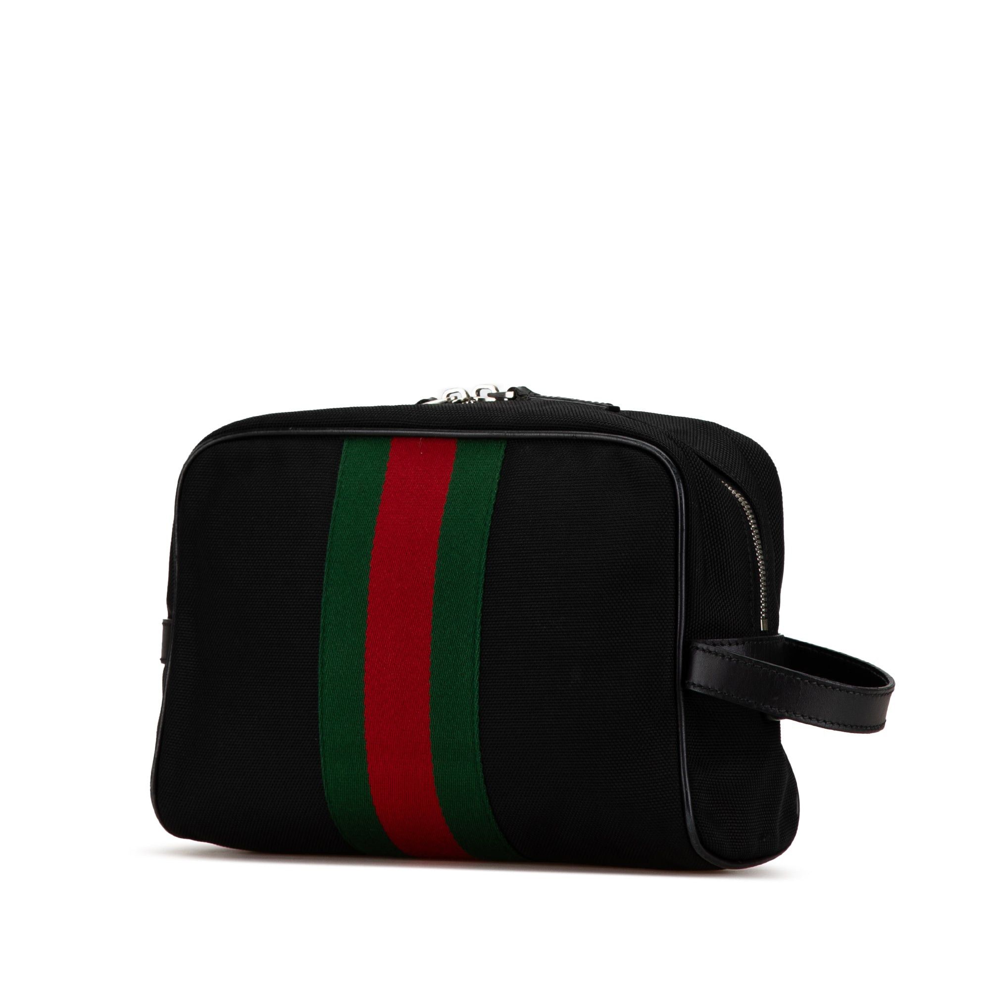 Gucci Gucci Techno Web Canvas Clutch Black Size ONE SIZE - 2 Thumbnail