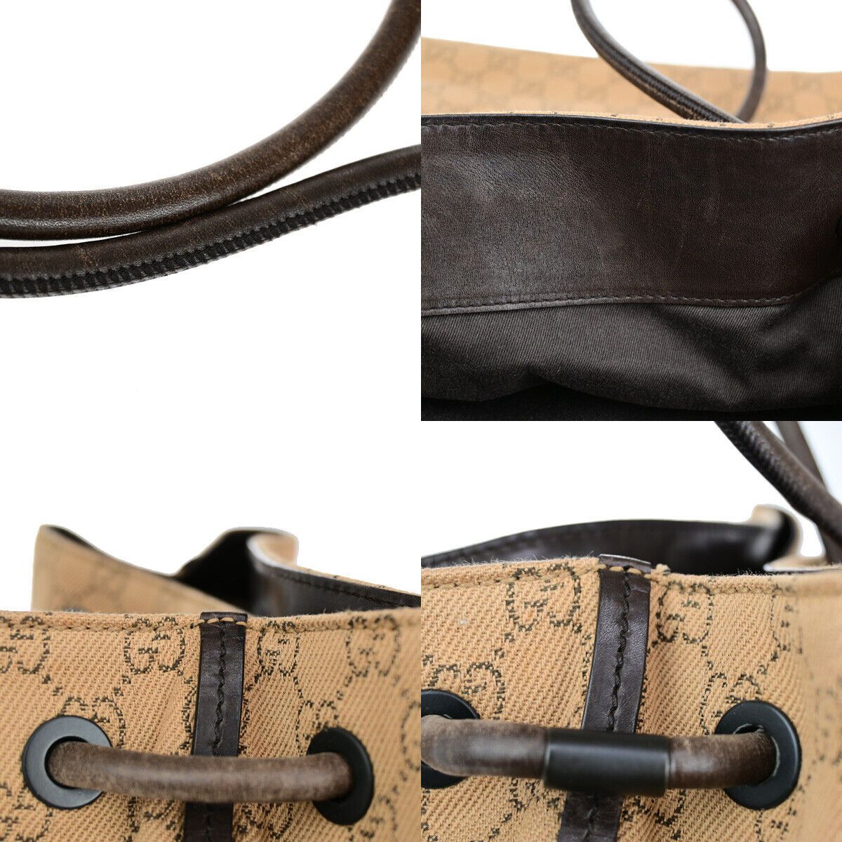 Gucci -- Brown Canvas Shoulder Bag (Pre-Owned) Size ONE SIZE - 10 Thumbnail