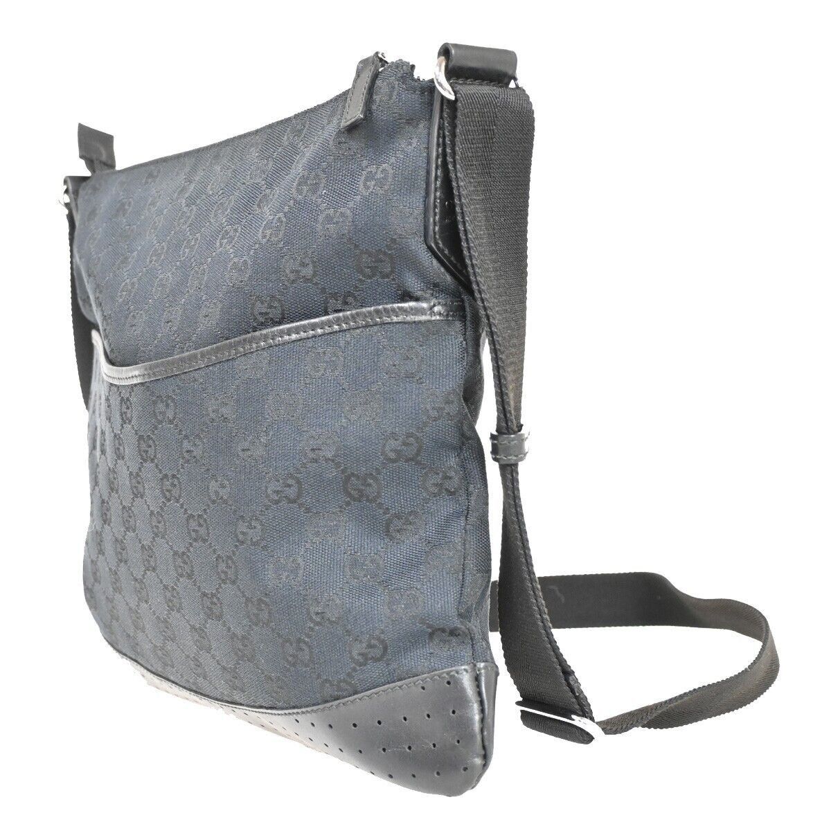 Gucci Black Canvas Shoulder Bag (Pre-Owned) Size ONE SIZE - 3 Thumbnail