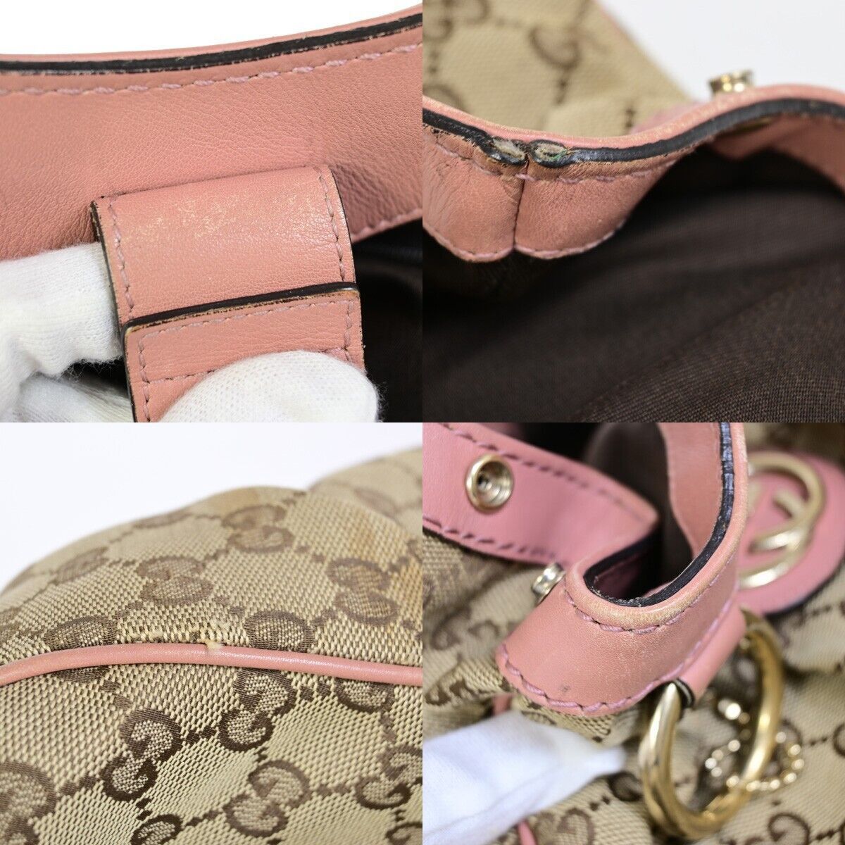 Gucci Sukey Beige Canvas Handbag (Pre-Owned) Size ONE SIZE - 11 Thumbnail