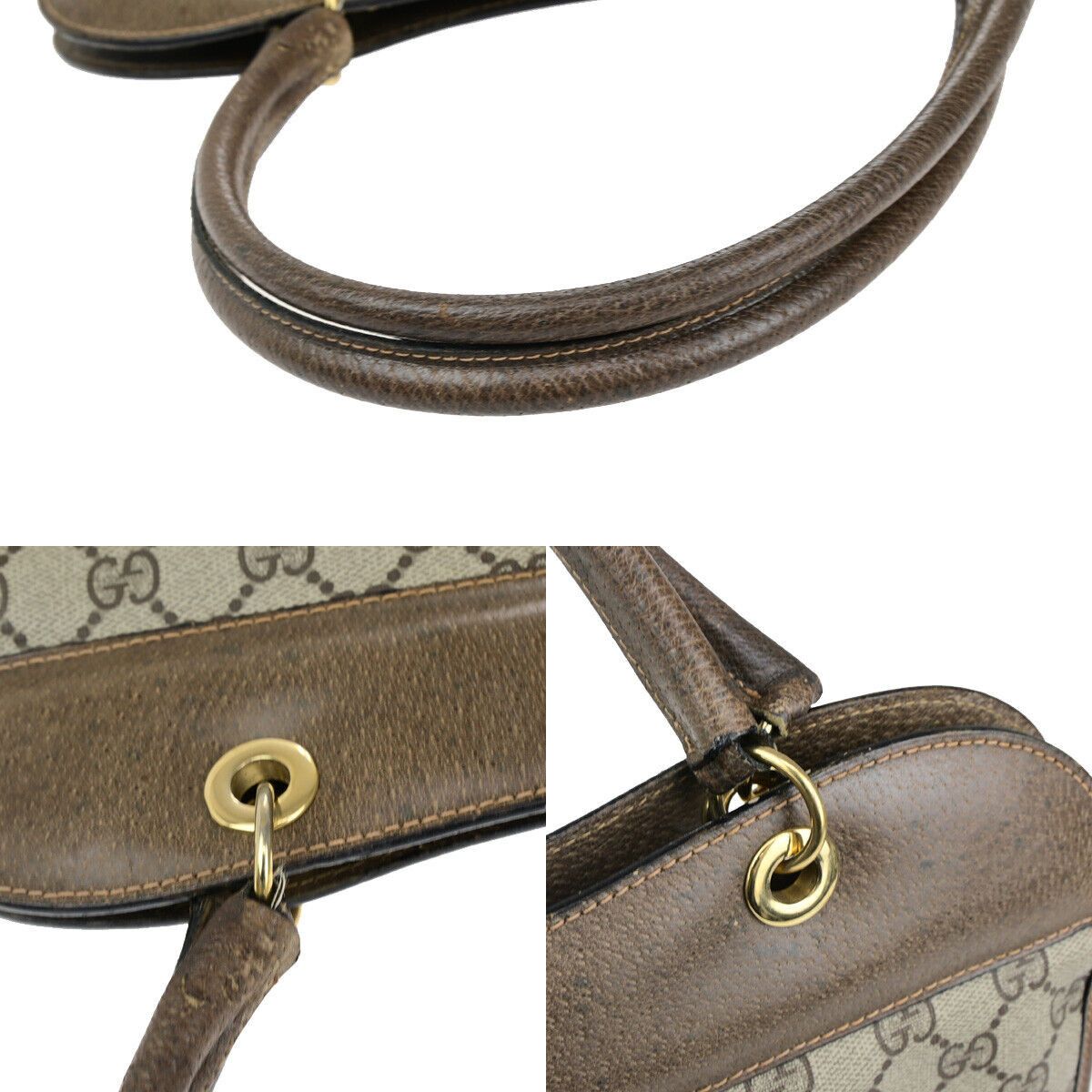 Gucci Old Brown Canvas Handbag (Pre-Owned) Size ONE SIZE - 7 Thumbnail