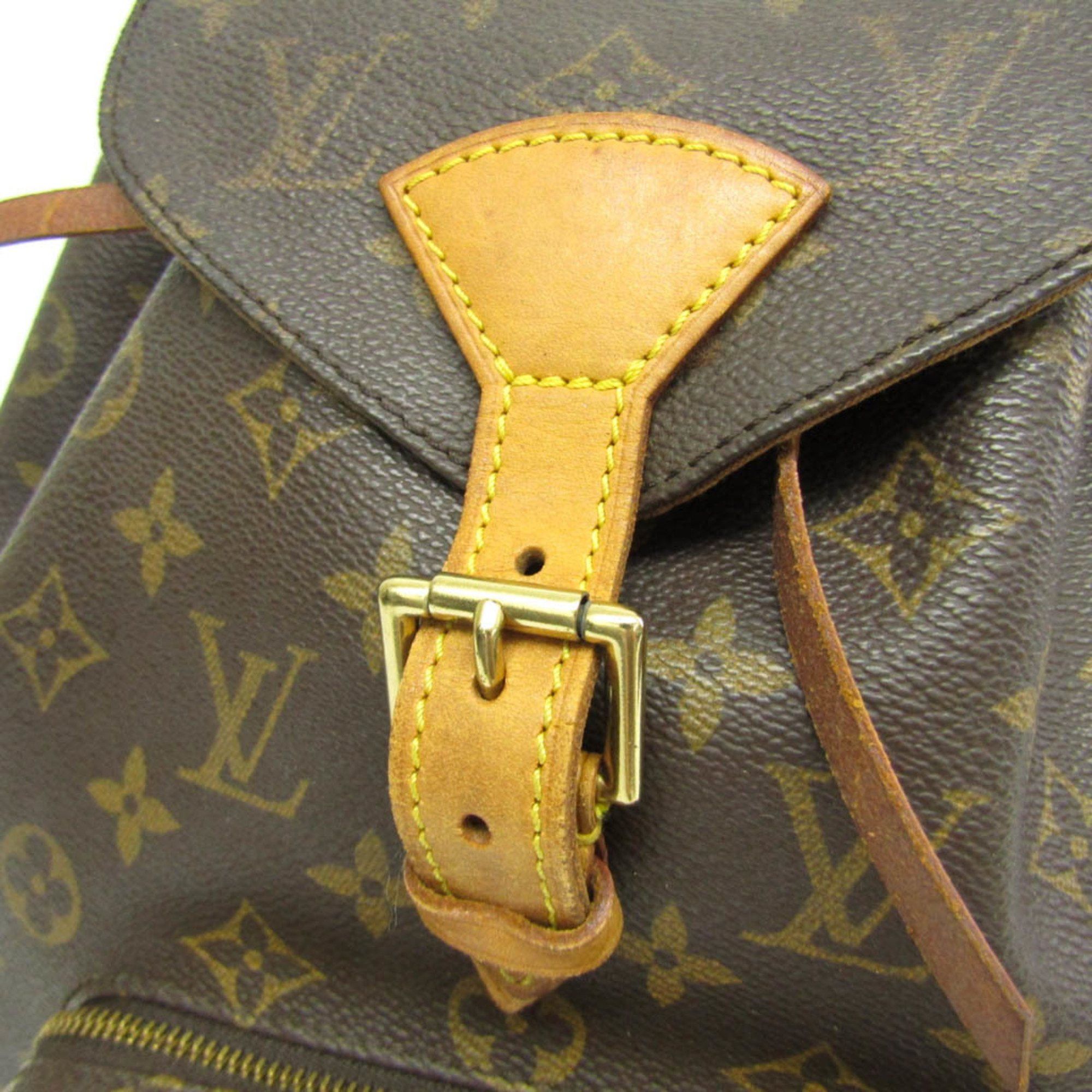 Louis Vuitton Montsouris Mm Brown Canvas Backpack Bag (Pre-Owned) Size ONE SIZE - 9 Thumbnail