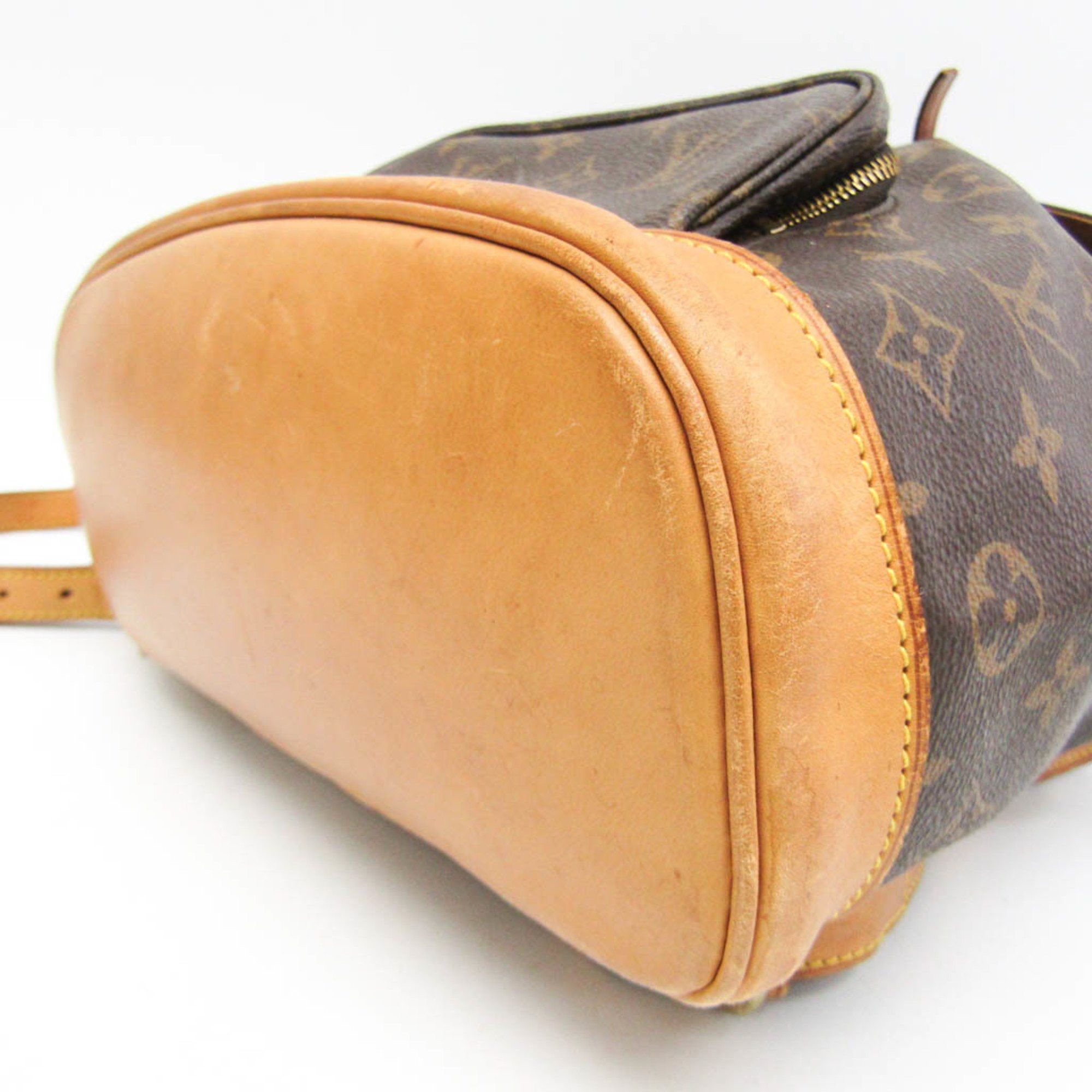 Louis Vuitton Montsouris Mm Brown Canvas Backpack Bag (Pre-Owned) Size ONE SIZE - 3 Thumbnail