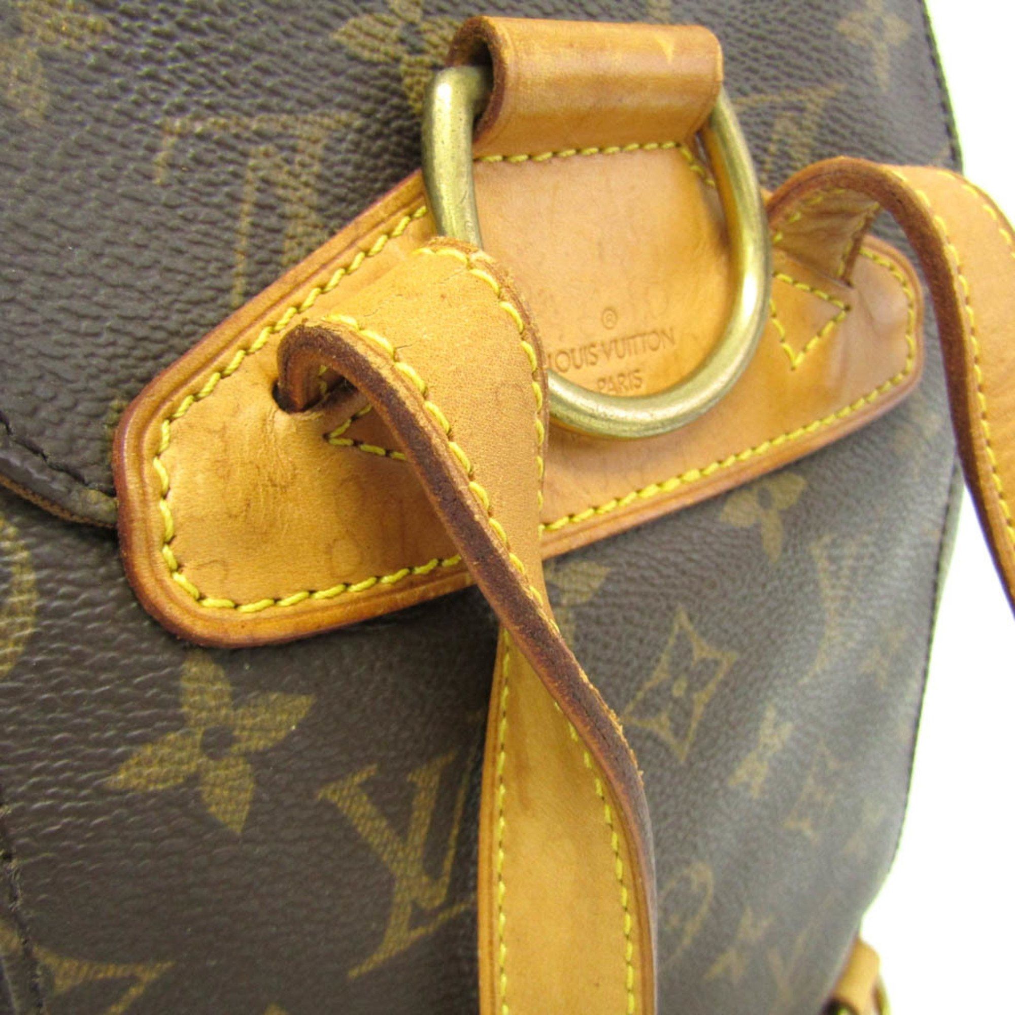 Louis Vuitton Montsouris Mm Brown Canvas Backpack Bag (Pre-Owned) Size ONE SIZE - 12 Thumbnail