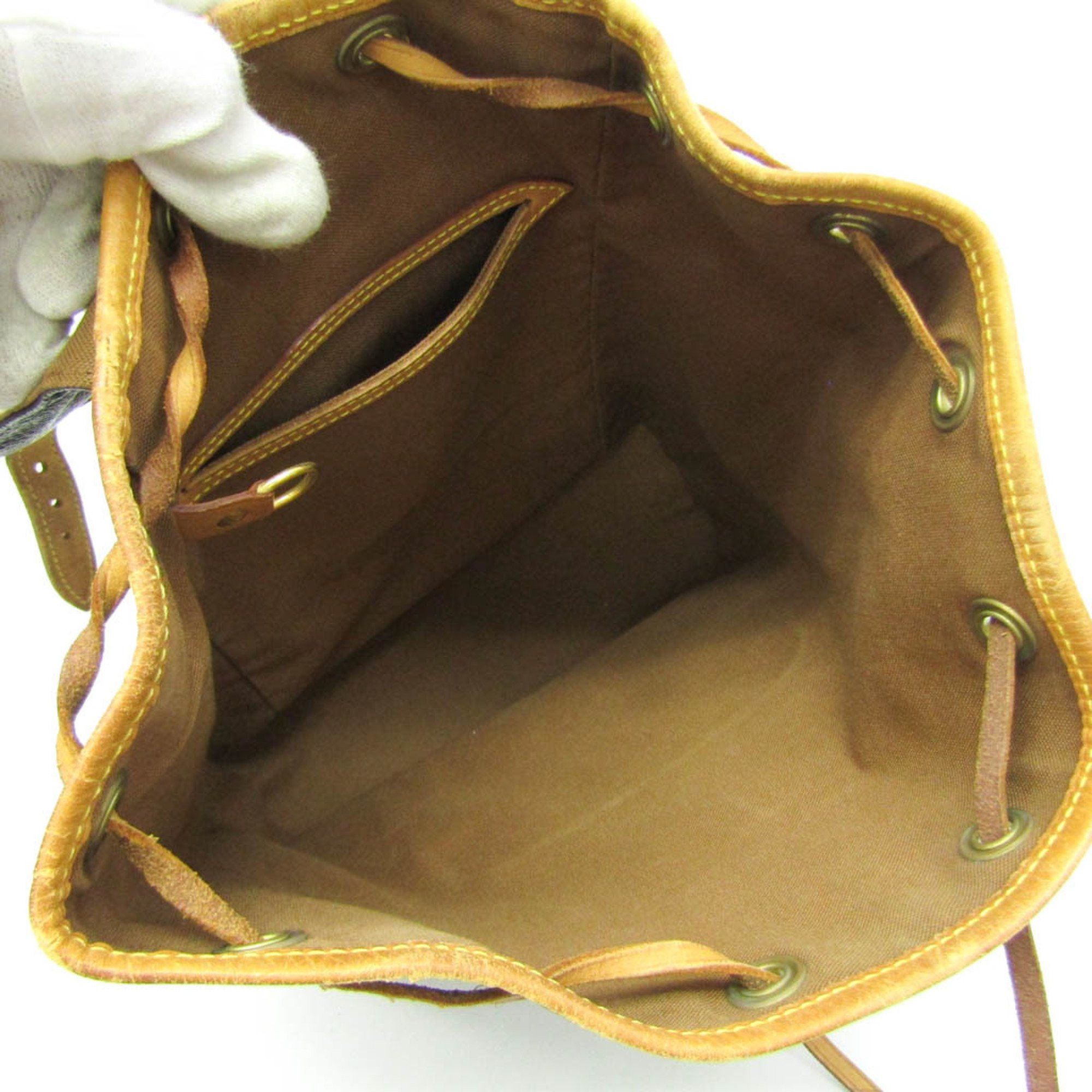 Louis Vuitton Montsouris Mm Brown Canvas Backpack Bag (Pre-Owned) Size ONE SIZE - 4 Thumbnail