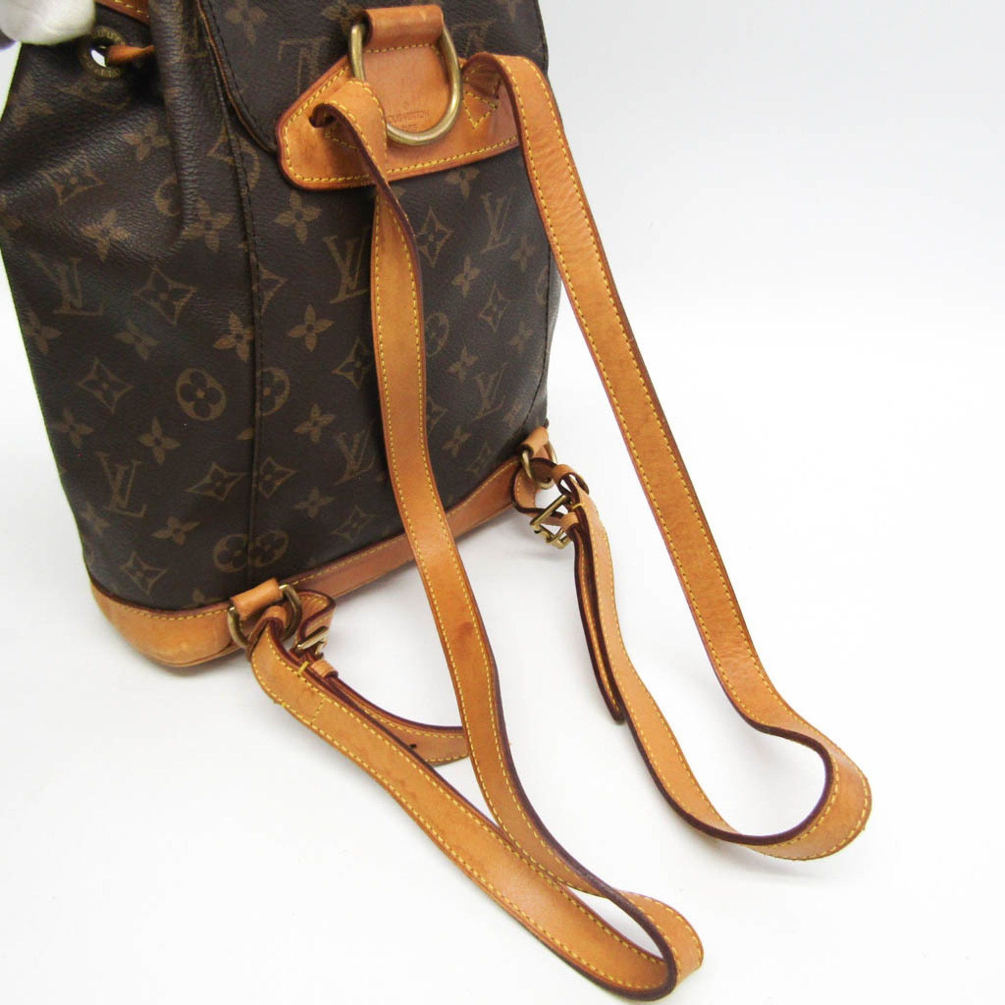 Louis Vuitton Montsouris Mm Brown Canvas Backpack Bag (Pre-Owned) Size ONE SIZE - 10 Thumbnail