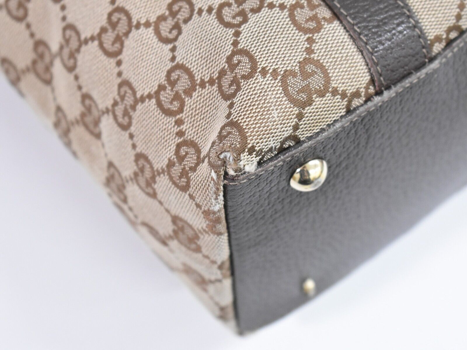 Gucci Abbey Beige Canvas Tote Bag (Pre-Owned) Size ONE SIZE - 12 Thumbnail