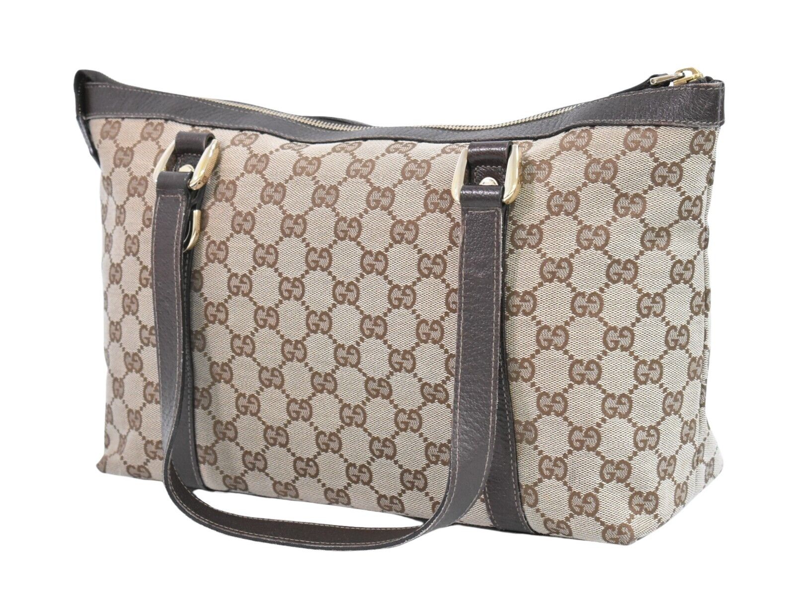 Gucci Abbey Beige Canvas Tote Bag (Pre-Owned) Size ONE SIZE - 2 Thumbnail