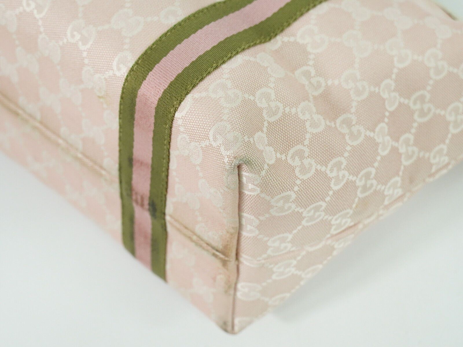 Gucci Sherry Pink Canvas Tote Bag (Pre-Owned) Size ONE SIZE - 14 Thumbnail