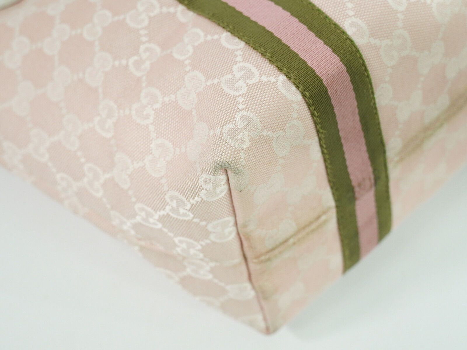 Gucci Sherry Pink Canvas Tote Bag (Pre-Owned) Size ONE SIZE - 13 Thumbnail