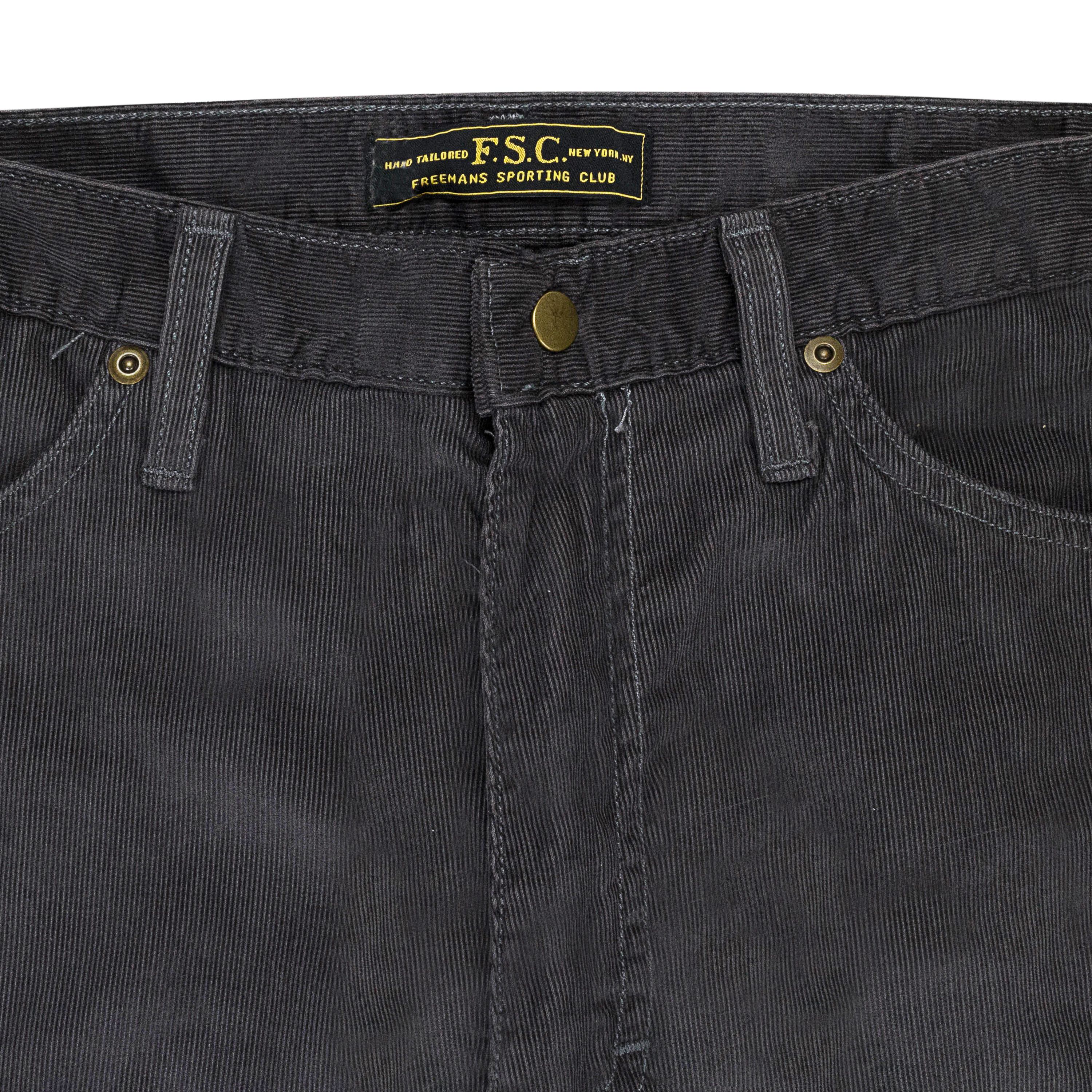Freemans Sporting Club Charcoal Grey Corduroy Cotton Jeans Size 33 Size US 33 - 3 Thumbnail
