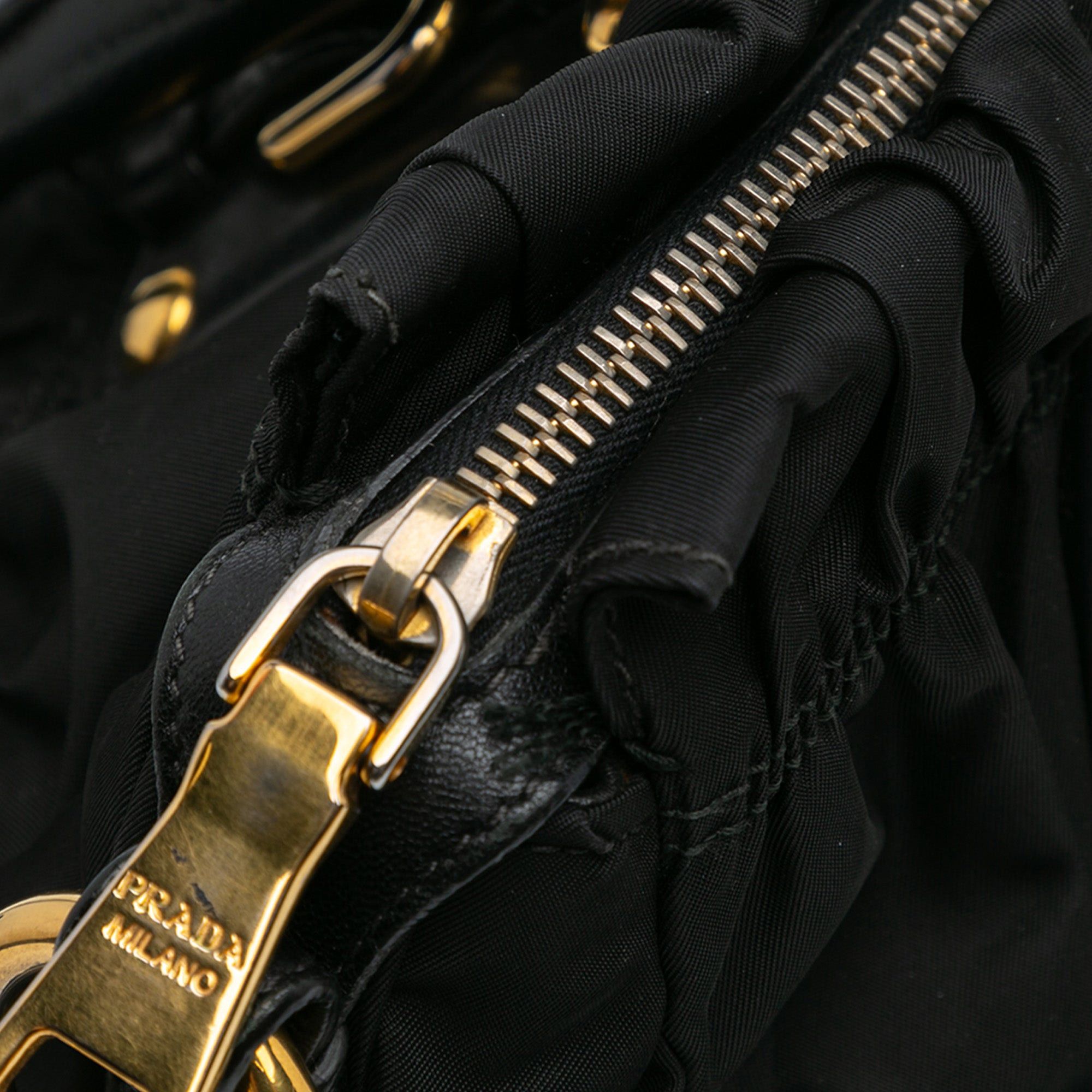 Prada Prada Tessuto Gaufre Satchel Black Size ONE SIZE - 8 Thumbnail