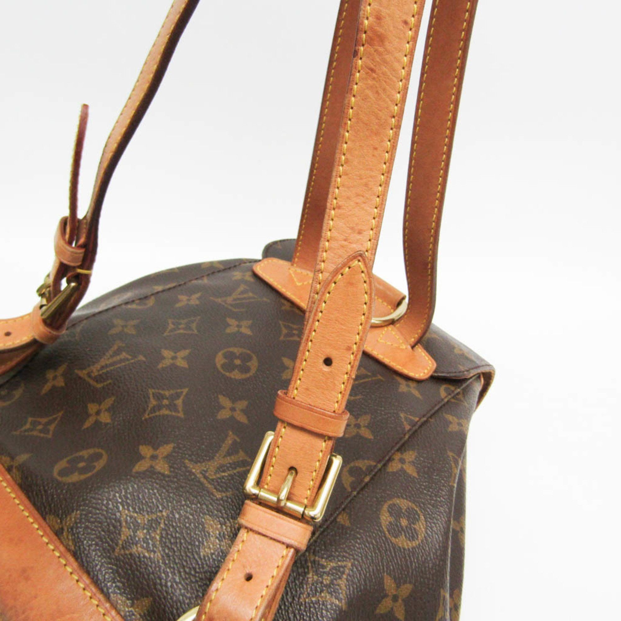 Louis Vuitton Montsouris Mm Brown Canvas Backpack Bag (Pre-Owned) Size ONE SIZE - 11 Thumbnail