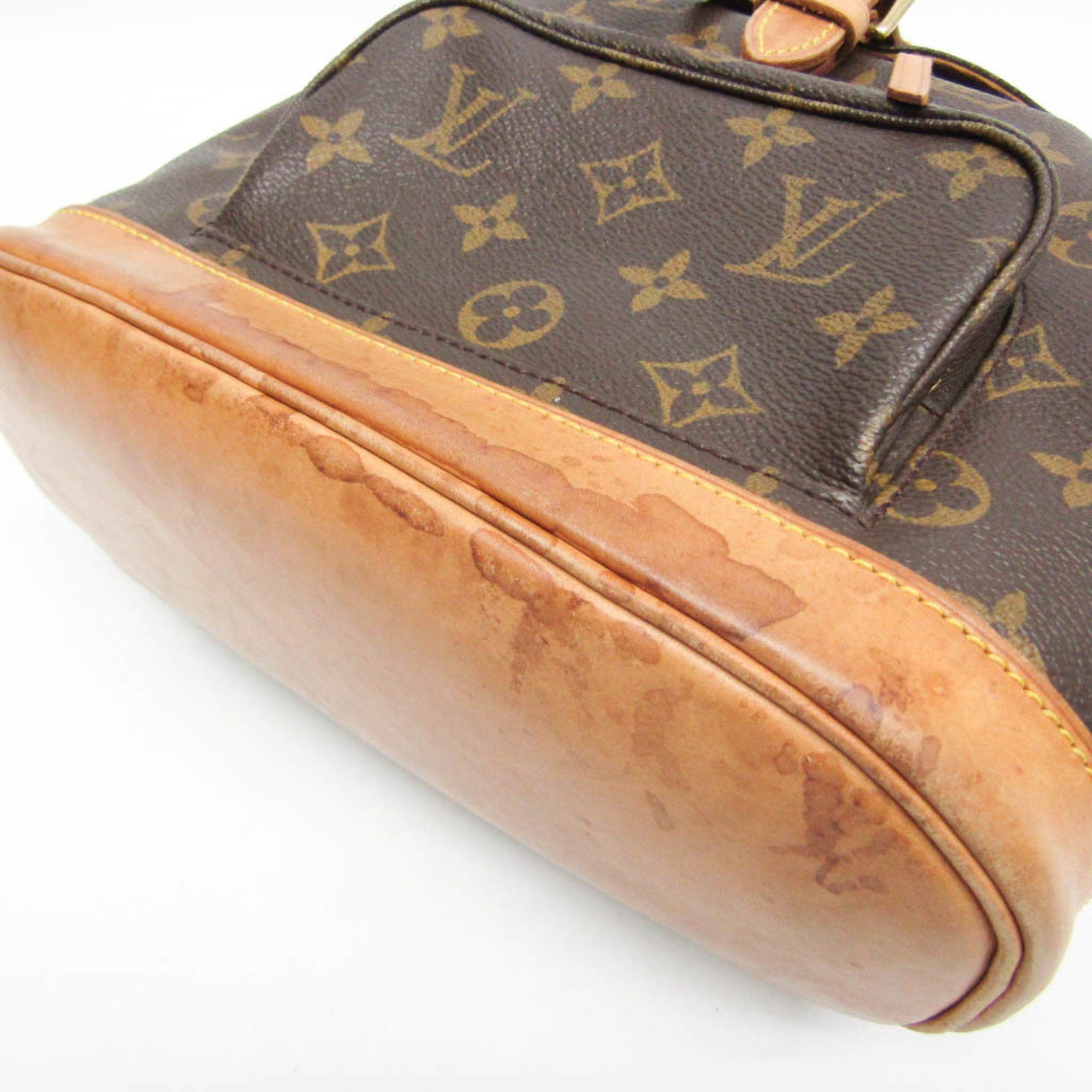 Louis Vuitton Montsouris Mm Brown Canvas Backpack Bag (Pre-Owned) Size ONE SIZE - 8 Thumbnail