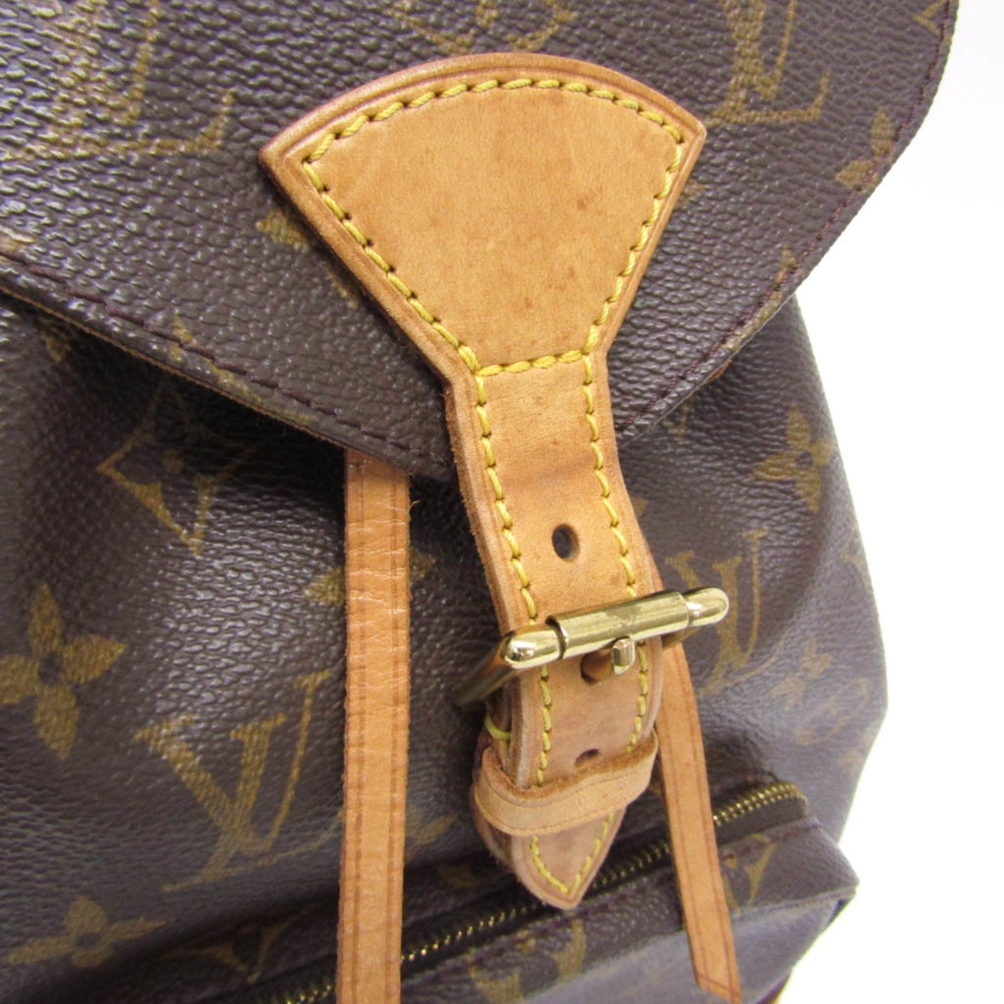 Louis Vuitton Montsouris Mm Brown Canvas Backpack Bag (Pre-Owned) Size ONE SIZE - 12 Thumbnail