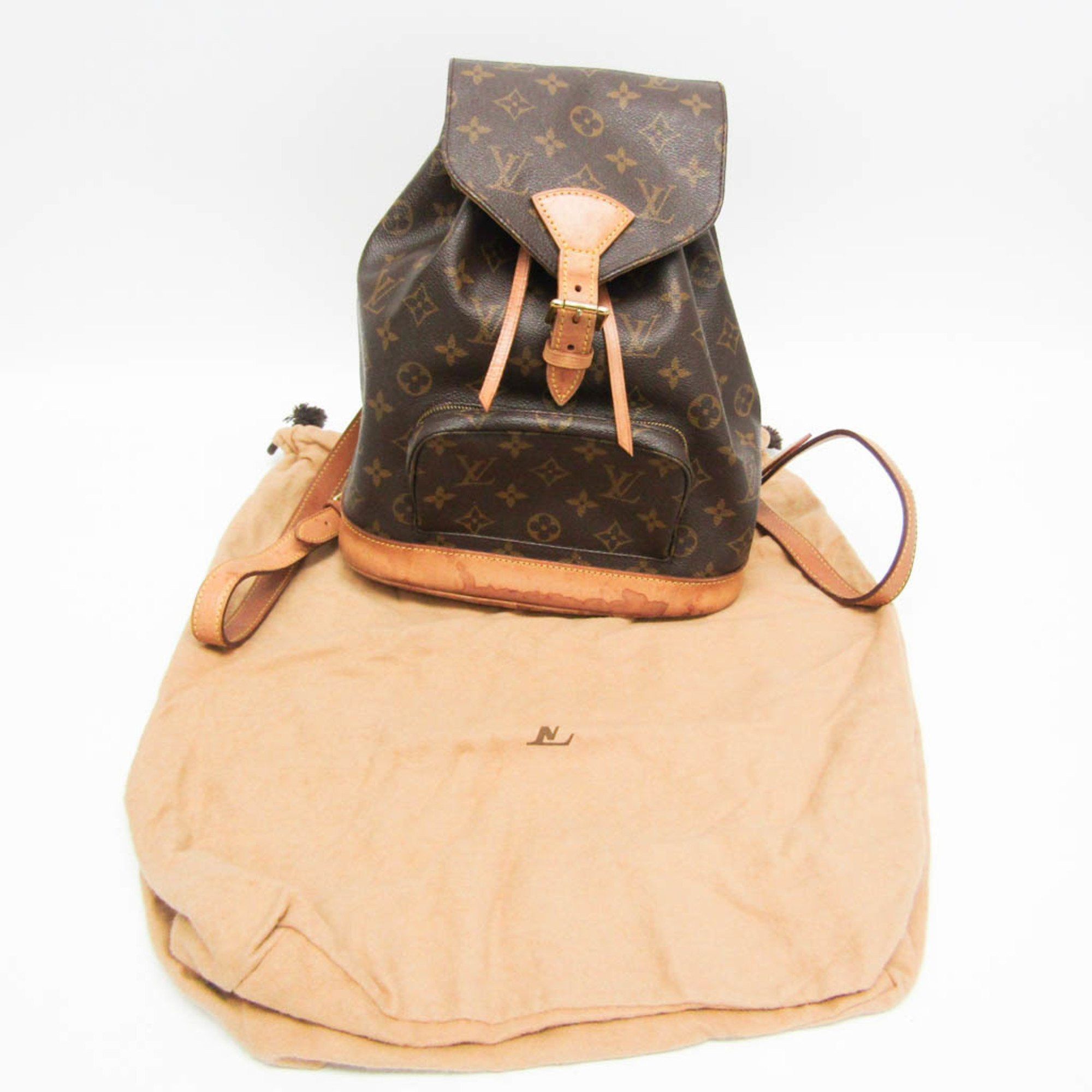 Louis Vuitton Montsouris Mm Brown Canvas Backpack Bag (Pre-Owned) Size ONE SIZE - 7 Thumbnail