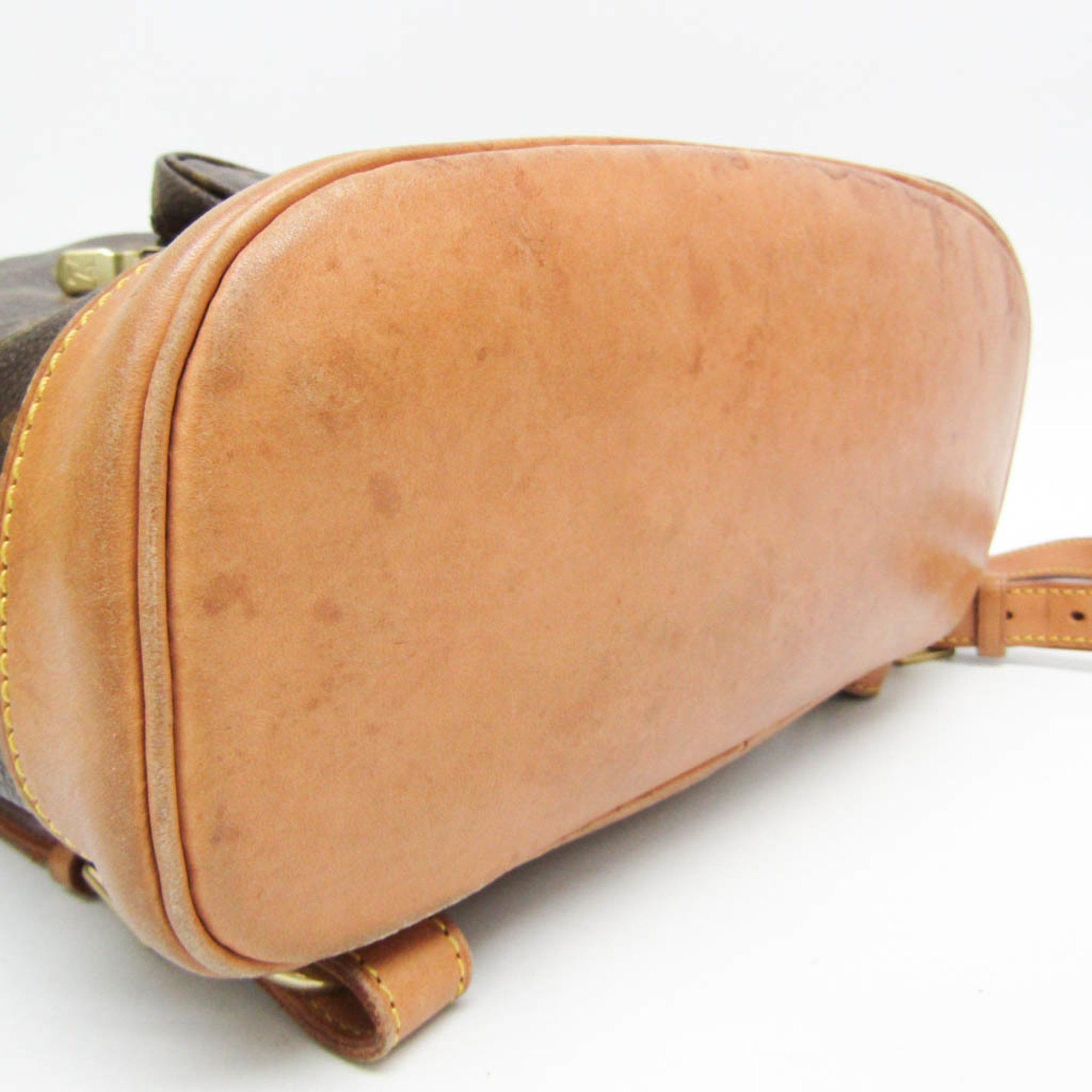 Louis Vuitton Montsouris Mm Brown Canvas Backpack Bag (Pre-Owned) Size ONE SIZE - 3 Thumbnail