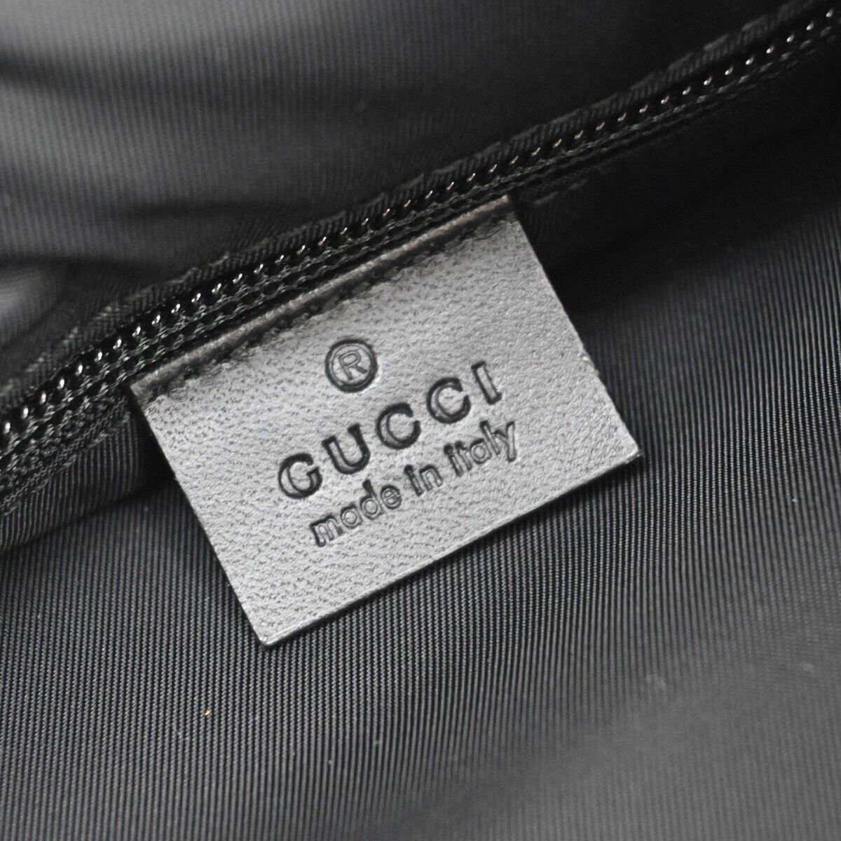 Gucci Sherry Black Canvas Backpack Bag (Pre-Owned) Size ONE SIZE - 10 Thumbnail