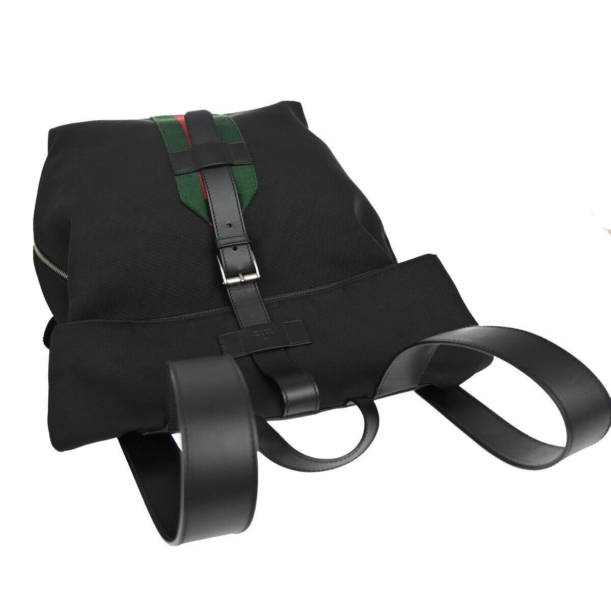 Gucci Sherry Black Canvas Backpack Bag (Pre-Owned) Size ONE SIZE - 4 Thumbnail