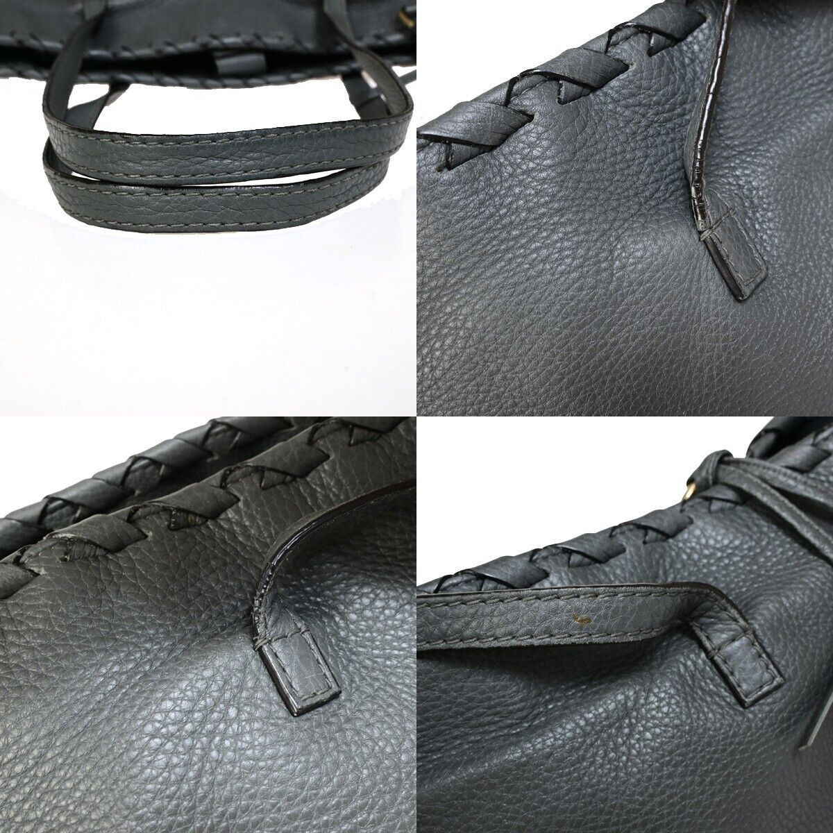 Gucci Bamboo Grey Leather Tote Bag (Pre-Owned) Size ONE SIZE - 10 Thumbnail