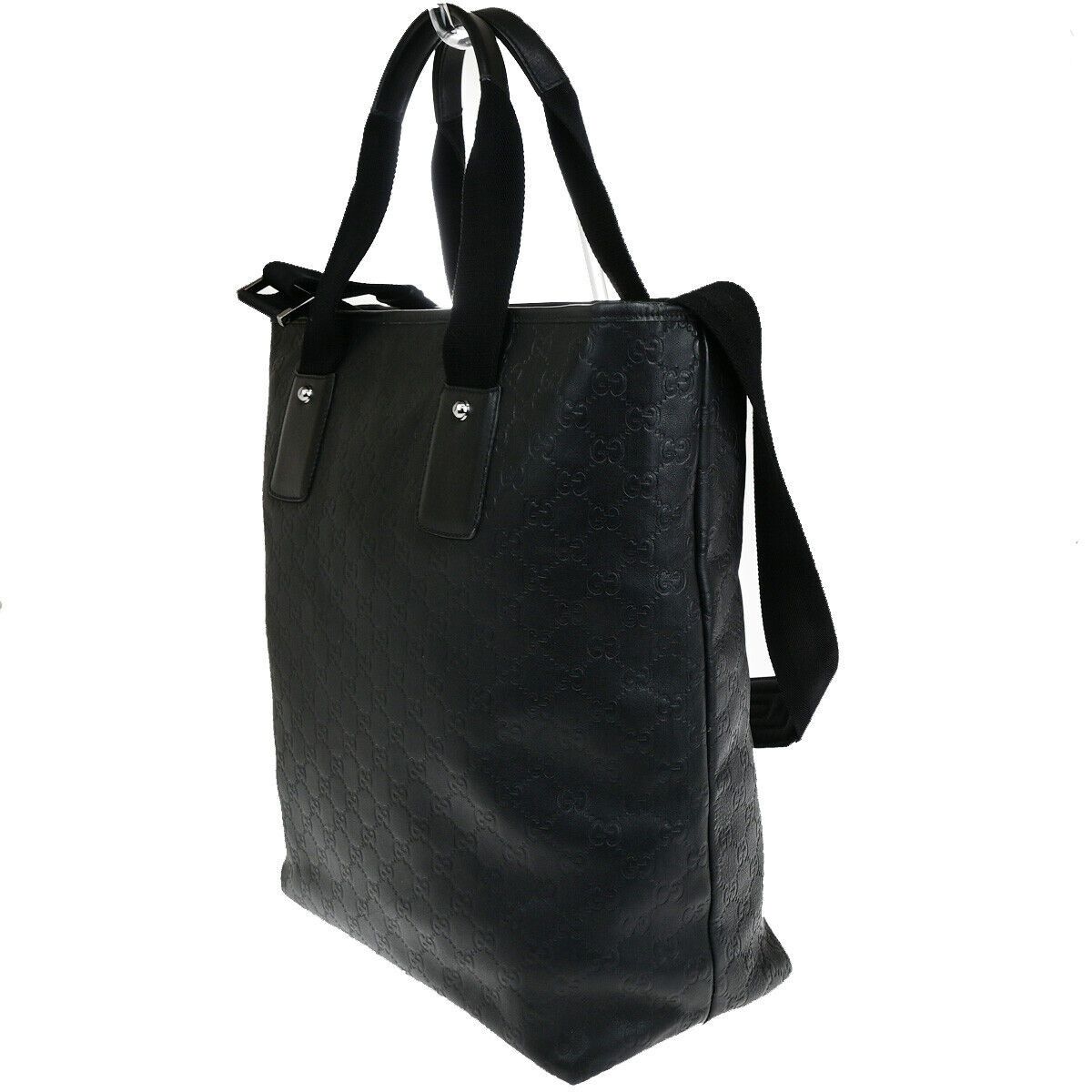 Gucci ssima Black Leather Handbag (Pre-Owned) Size ONE SIZE - 3 Thumbnail