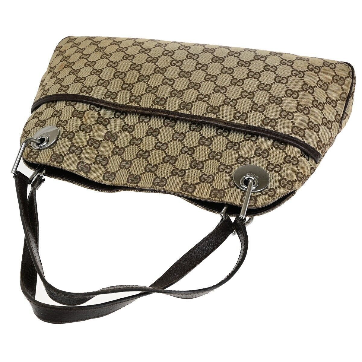 Gucci Eclipse Brown Canvas Shoulder Bag (Pre-Owned) Size ONE SIZE - 5 Thumbnail