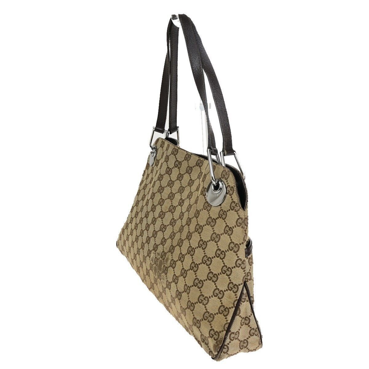 Gucci Eclipse Brown Canvas Shoulder Bag (Pre-Owned) Size ONE SIZE - 4 Thumbnail