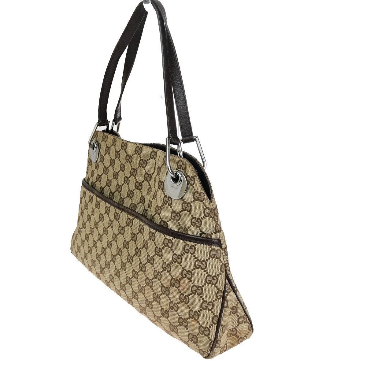 Gucci Eclipse Brown Canvas Shoulder Bag (Pre-Owned) Size ONE SIZE - 3 Thumbnail
