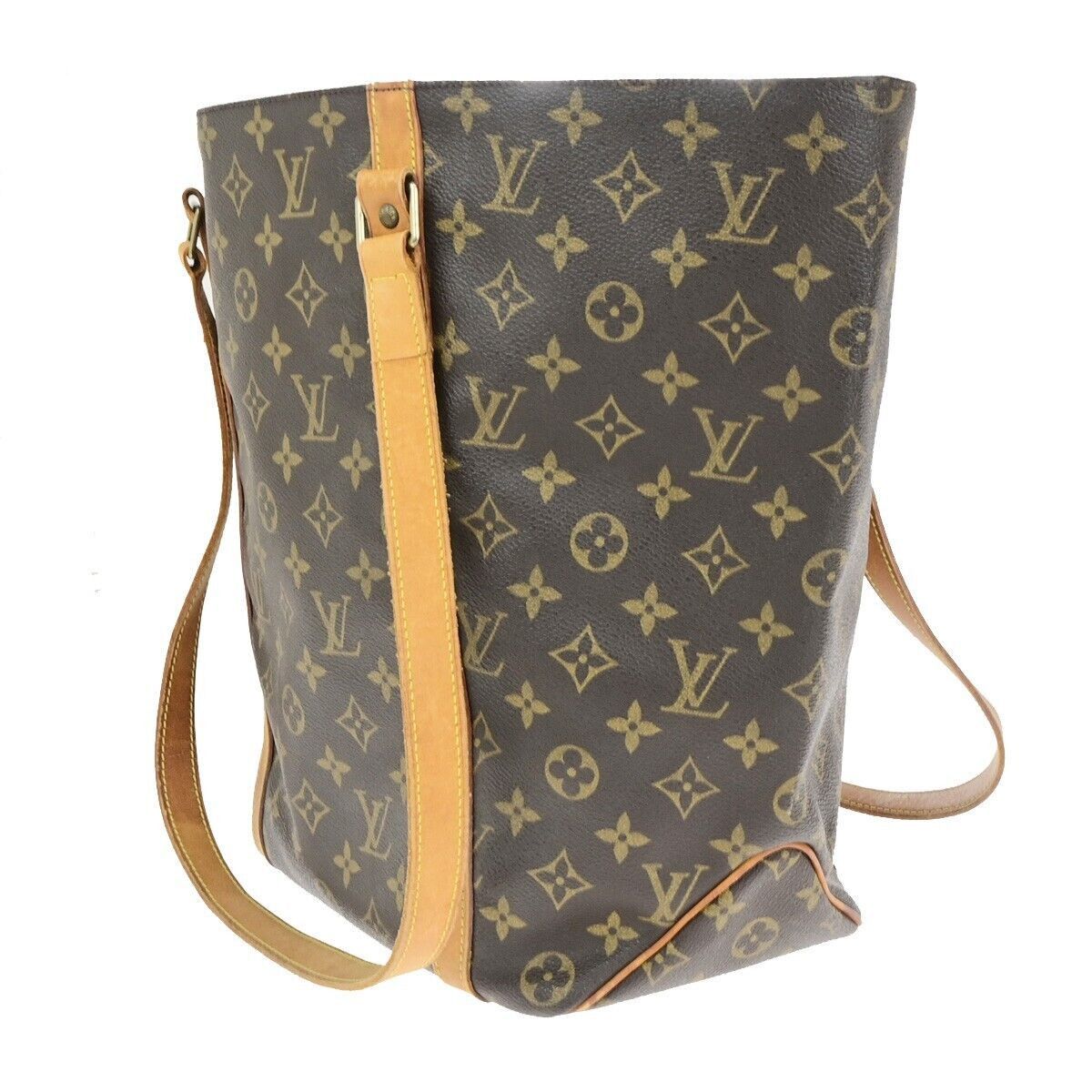 Louis Vuitton Sac Shopping Brown Canvas Tote Bag (Pre-Owned) Size ONE SIZE - 3 Thumbnail