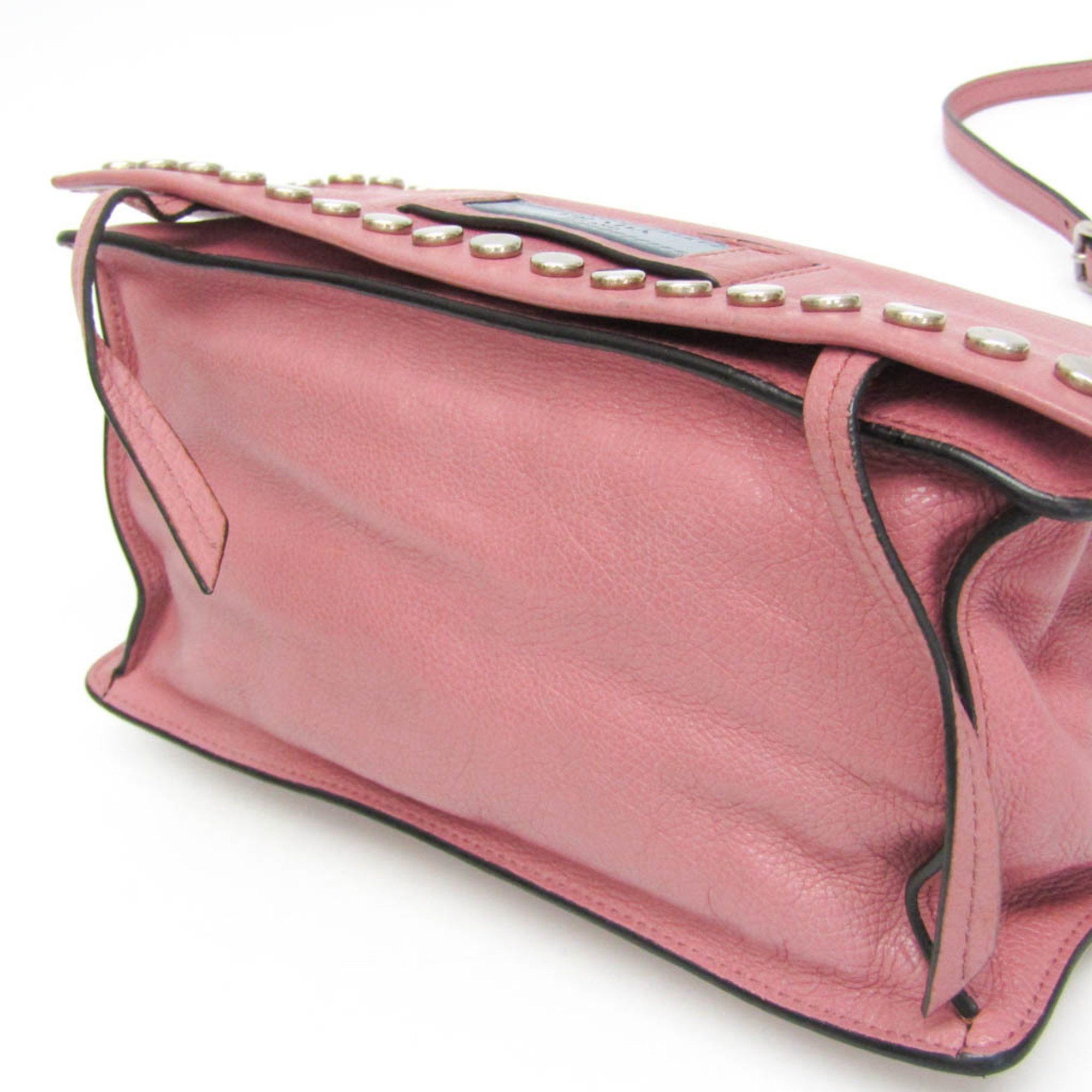 Prada Etiquette Pink Leather Shoulder Bag (Pre-Owned) Size ONE SIZE - 3 Thumbnail