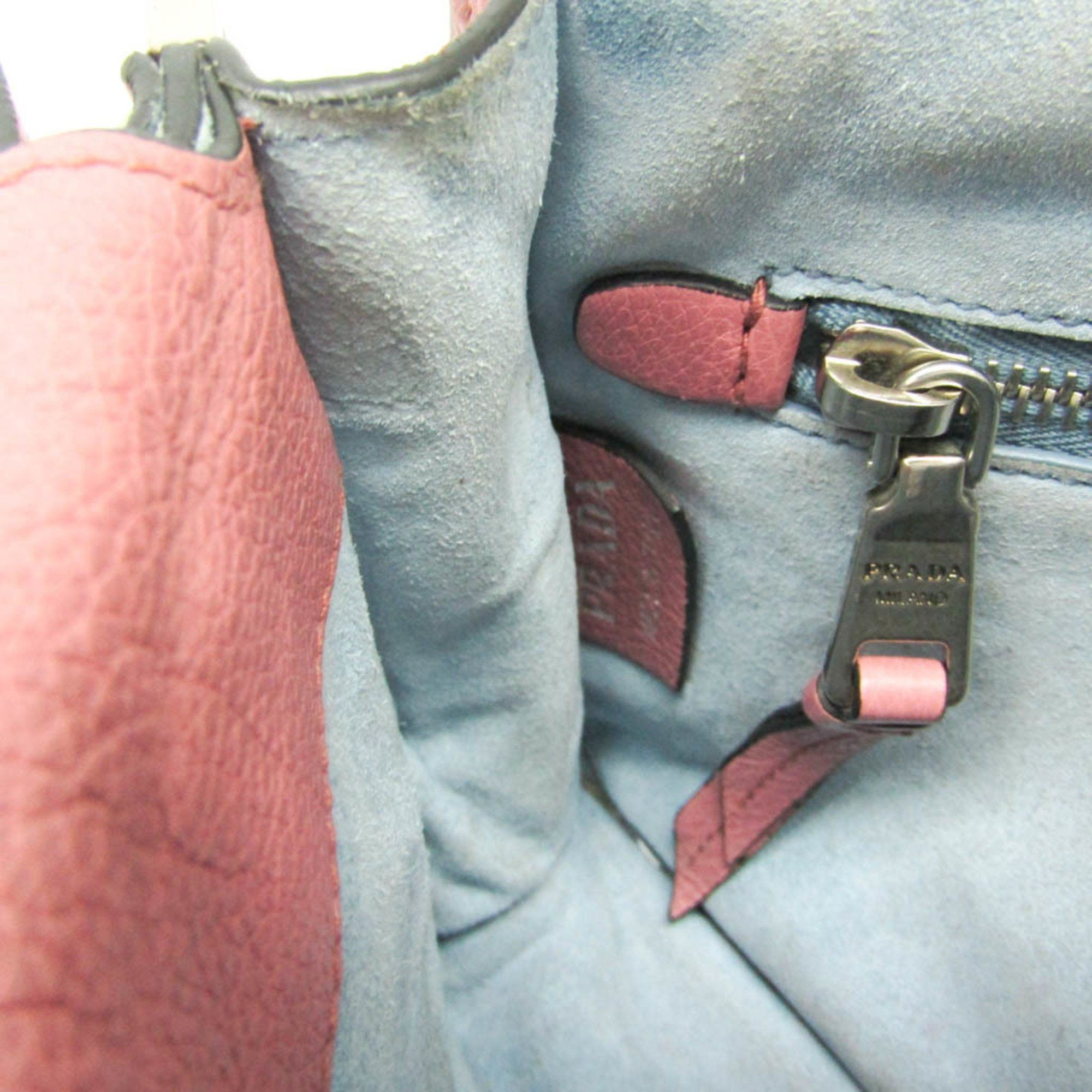 Prada Etiquette Pink Leather Shoulder Bag (Pre-Owned) Size ONE SIZE - 19 Thumbnail