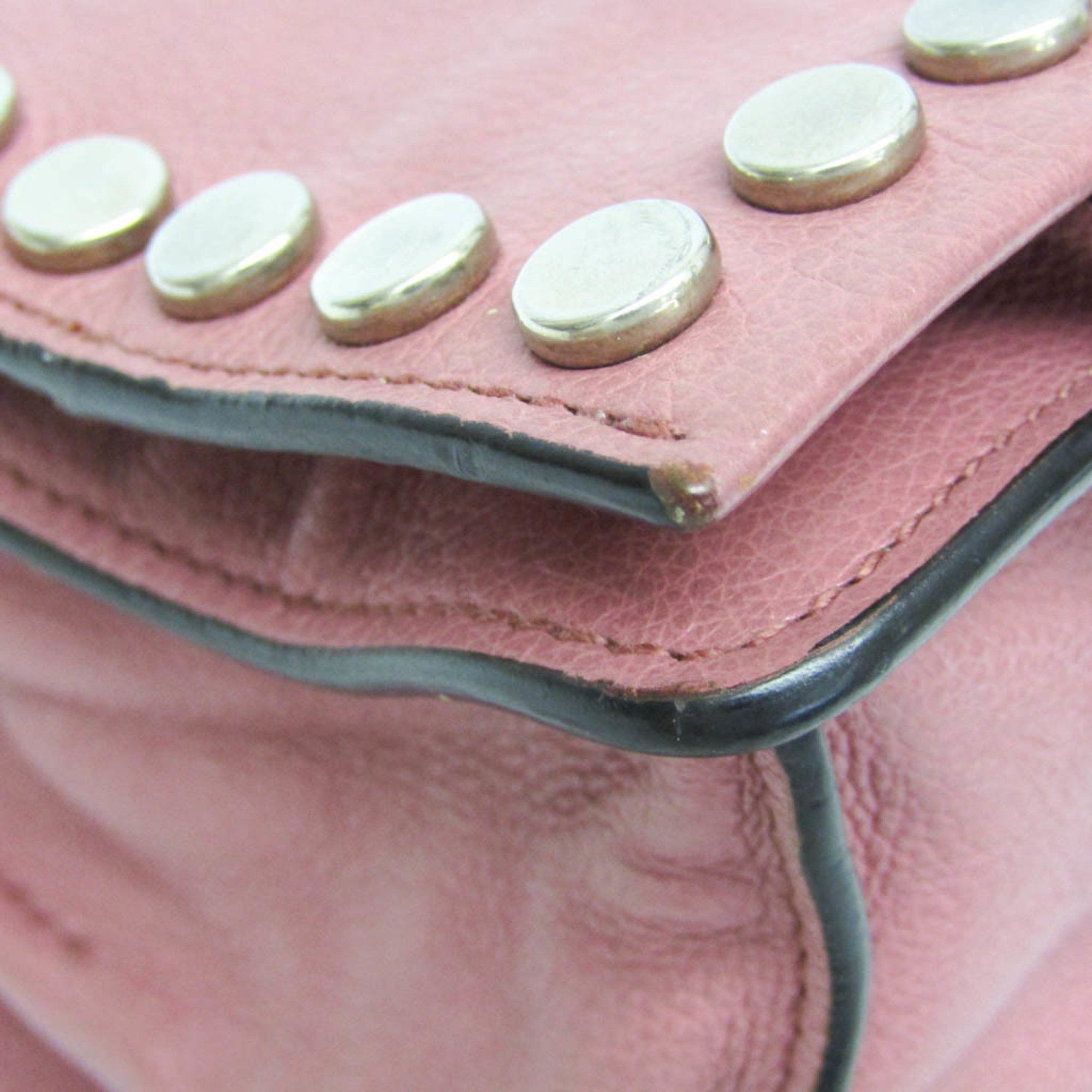 Prada Etiquette Pink Leather Shoulder Bag (Pre-Owned) Size ONE SIZE - 7 Thumbnail