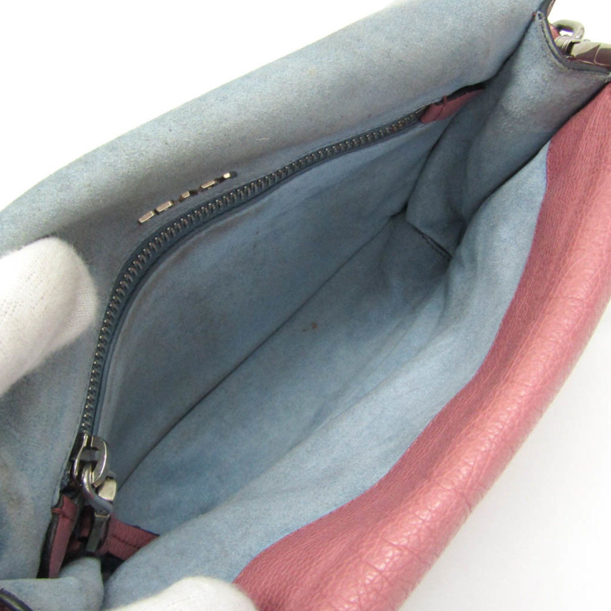 Prada Etiquette Pink Leather Shoulder Bag (Pre-Owned) Size ONE SIZE - 4 Thumbnail