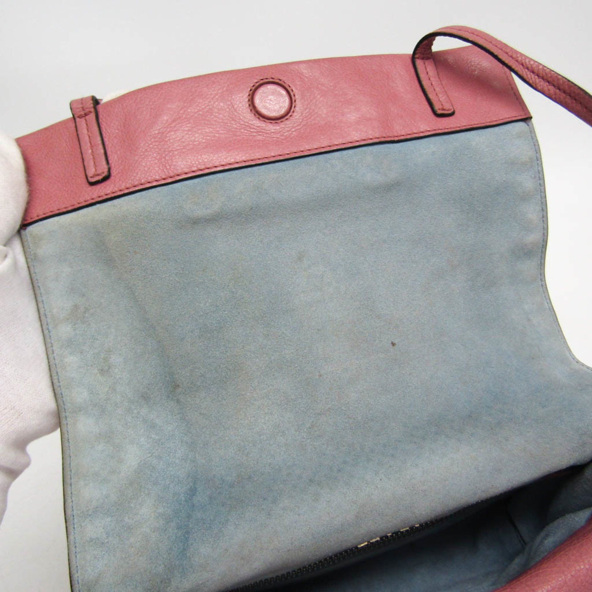 Prada Etiquette Pink Leather Shoulder Bag (Pre-Owned) Size ONE SIZE - 17 Thumbnail