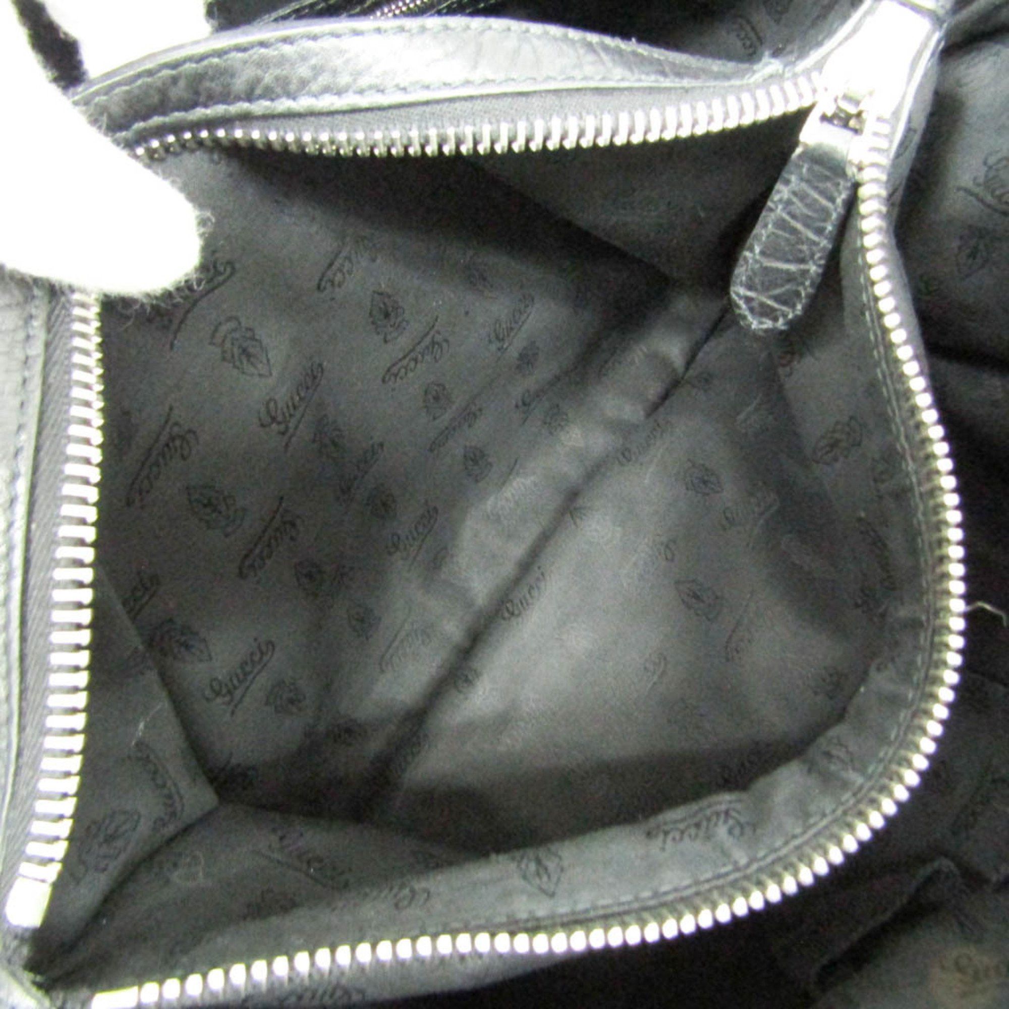 Gucci Bamboo Black Leather Tote Bag (Pre-Owned) Size ONE SIZE - 13 Thumbnail