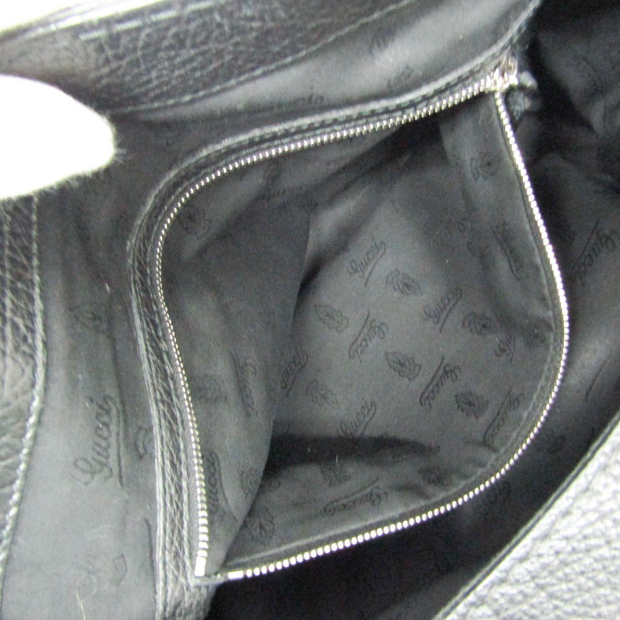 Gucci Bamboo Black Leather Tote Bag (Pre-Owned) Size ONE SIZE - 14 Thumbnail
