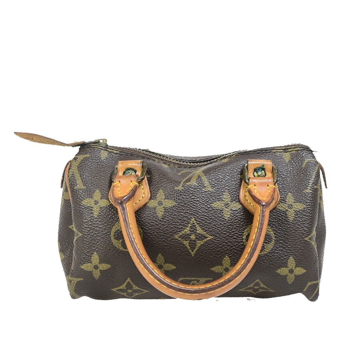 Louis Vuitton Mini Speedy Brown Canvas Handbag (Pre-Owned) Size ONE SIZE - 2 Thumbnail