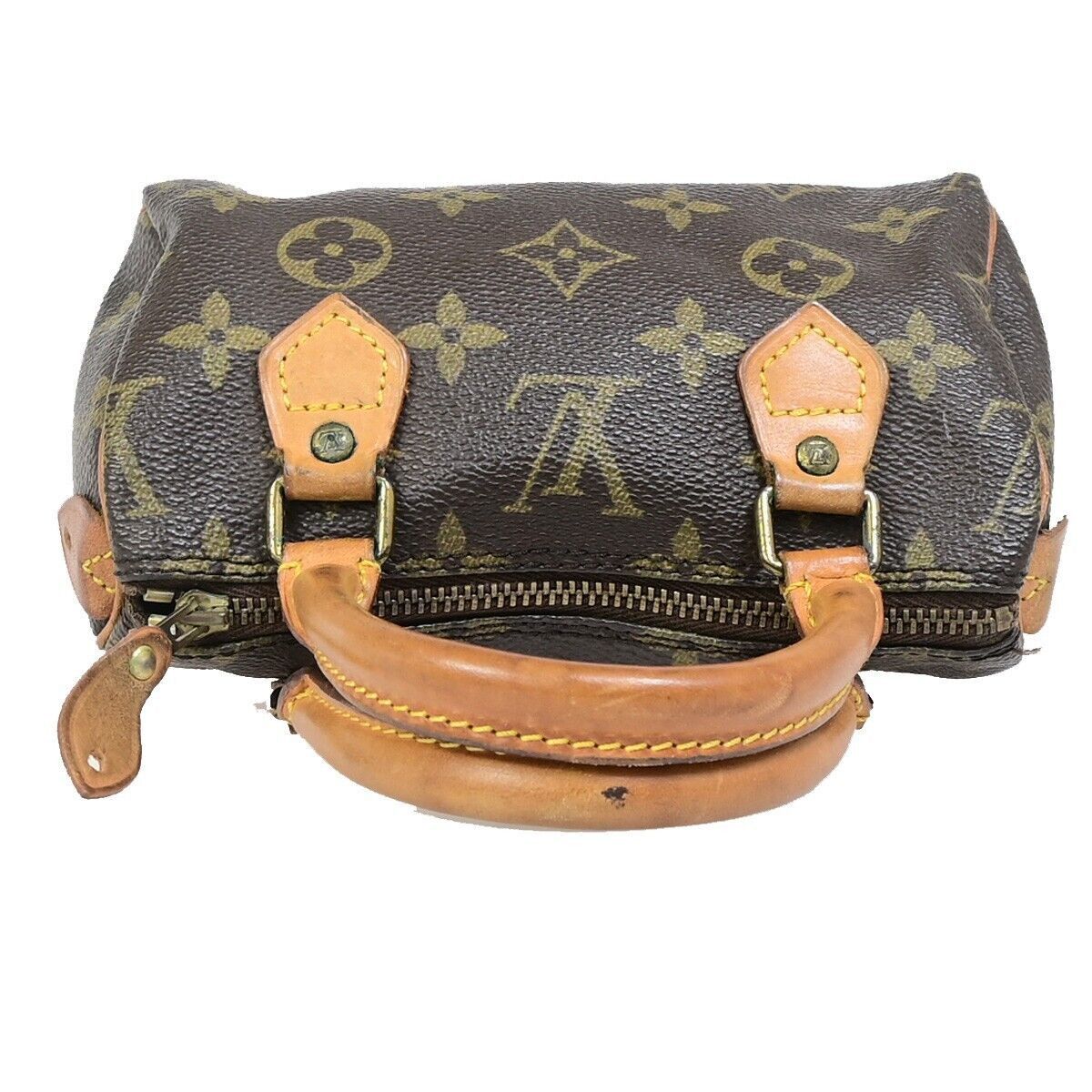 Louis Vuitton Mini Speedy Brown Canvas Handbag (Pre-Owned) Size ONE SIZE - 5 Thumbnail