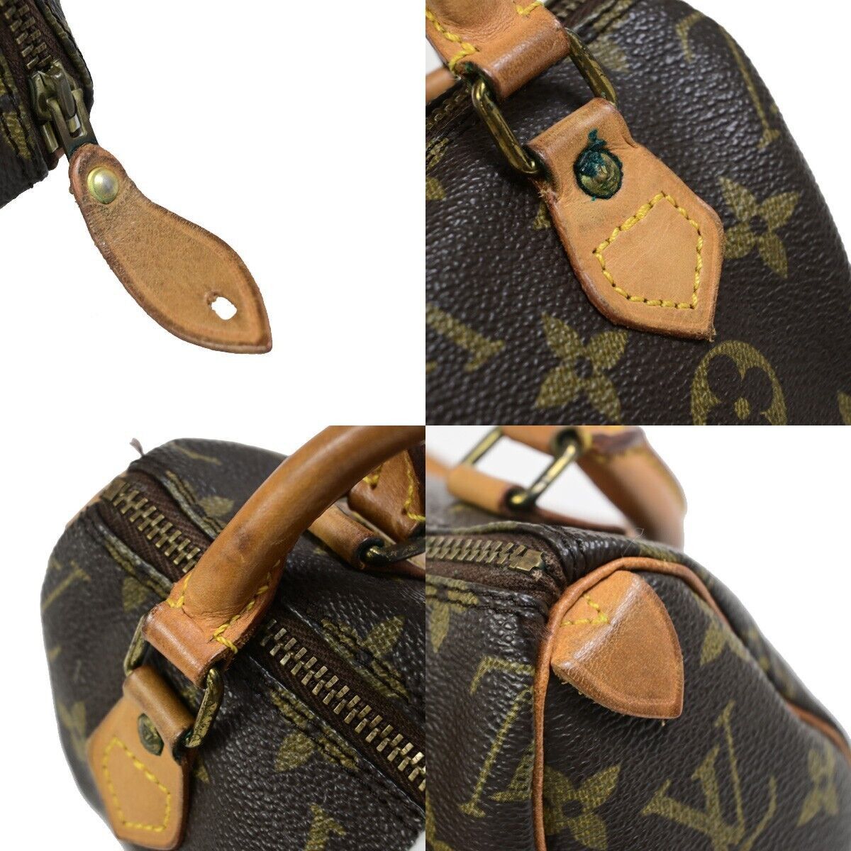 Louis Vuitton Mini Speedy Brown Canvas Handbag (Pre-Owned) Size ONE SIZE - 7 Thumbnail