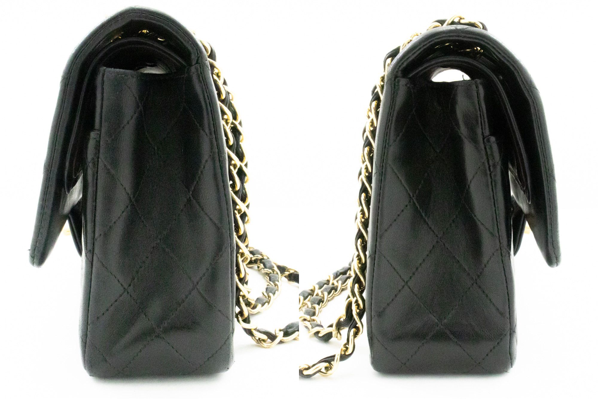 Chanel Double Flap Black Leather Shoulder Bag (Pre-Owned) Size ONE SIZE - 4 Thumbnail