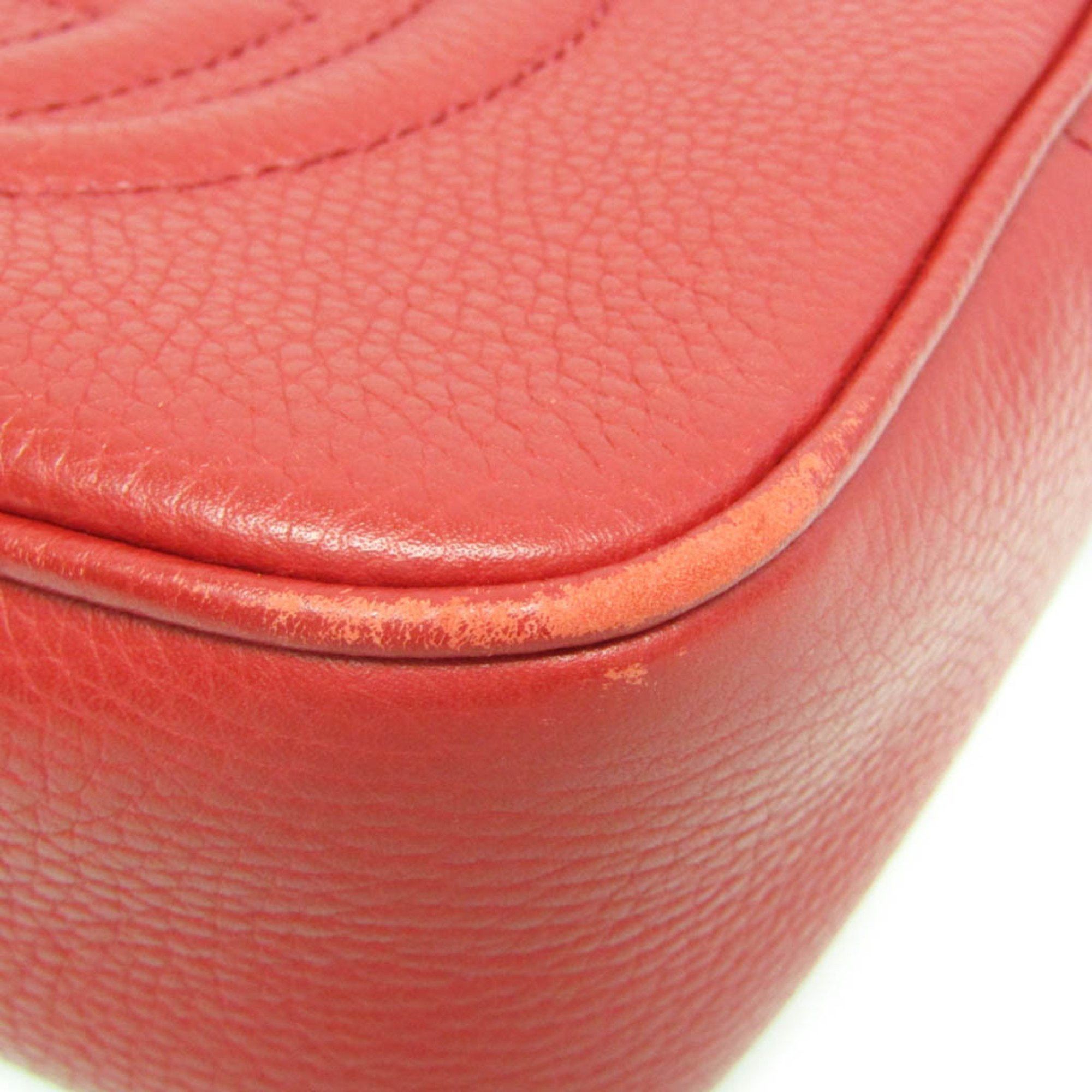 Gucci Soho Red Leather Shoulder Bag (Pre-Owned) Size ONE SIZE - 10 Thumbnail