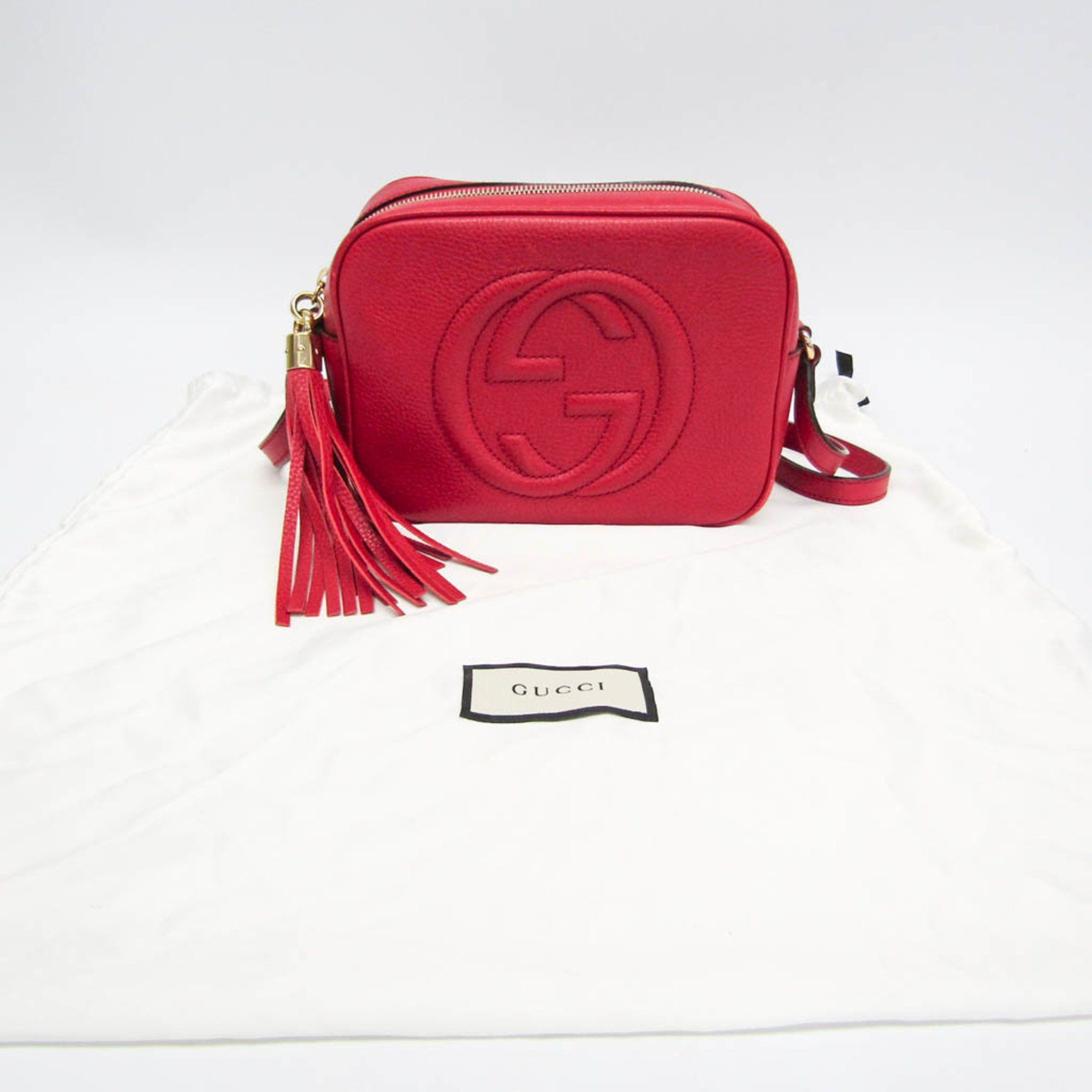 Gucci Soho Red Leather Shoulder Bag (Pre-Owned) Size ONE SIZE - 7 Thumbnail