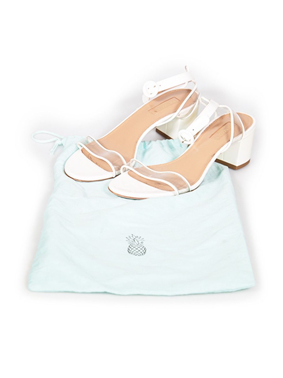 Aquazzura White Patent Open Toe Sandals Size US 7 / IT 37 - 17 Thumbnail