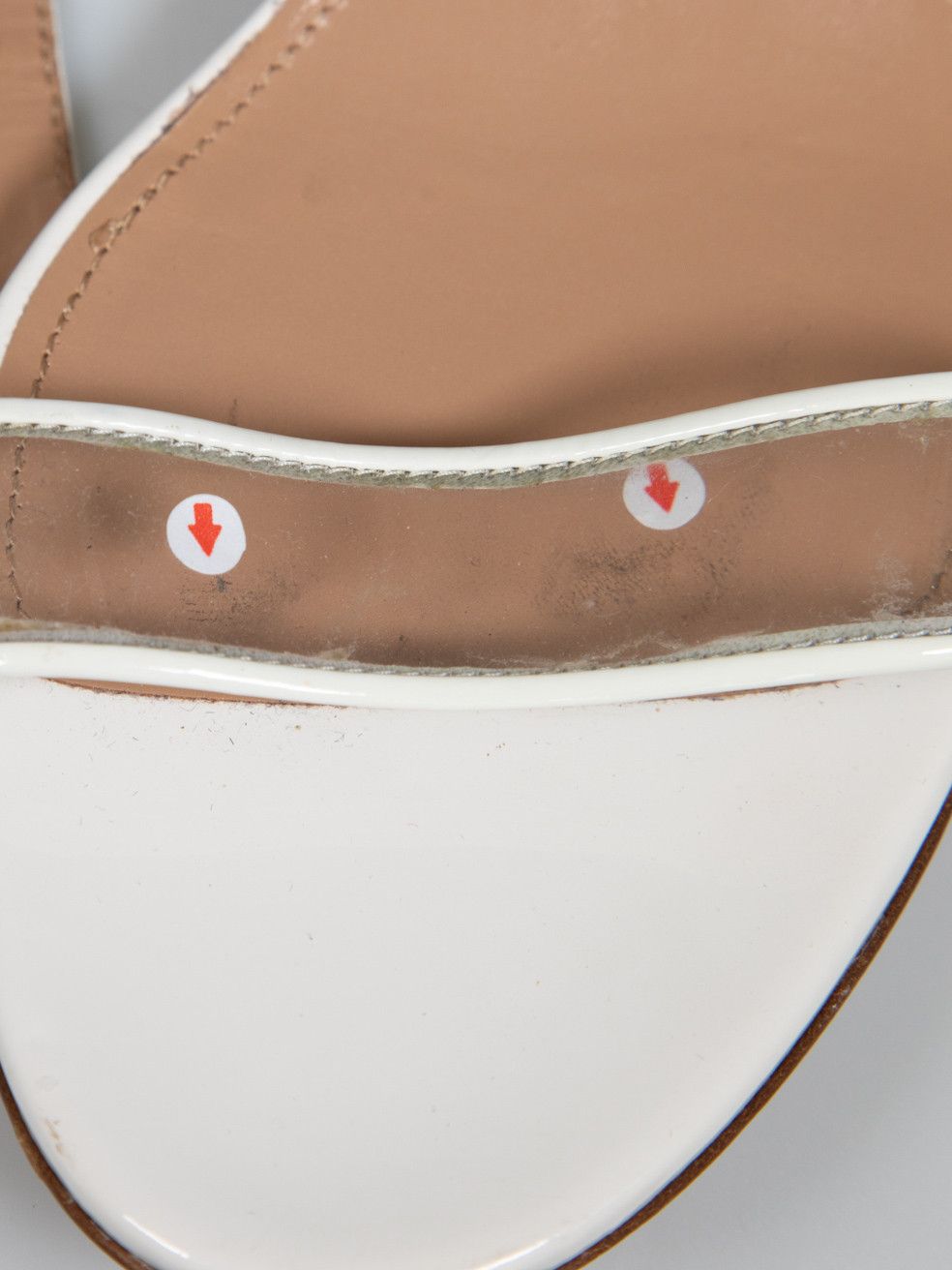 Aquazzura White Patent Open Toe Sandals Size US 7 / IT 37 - 6 Thumbnail