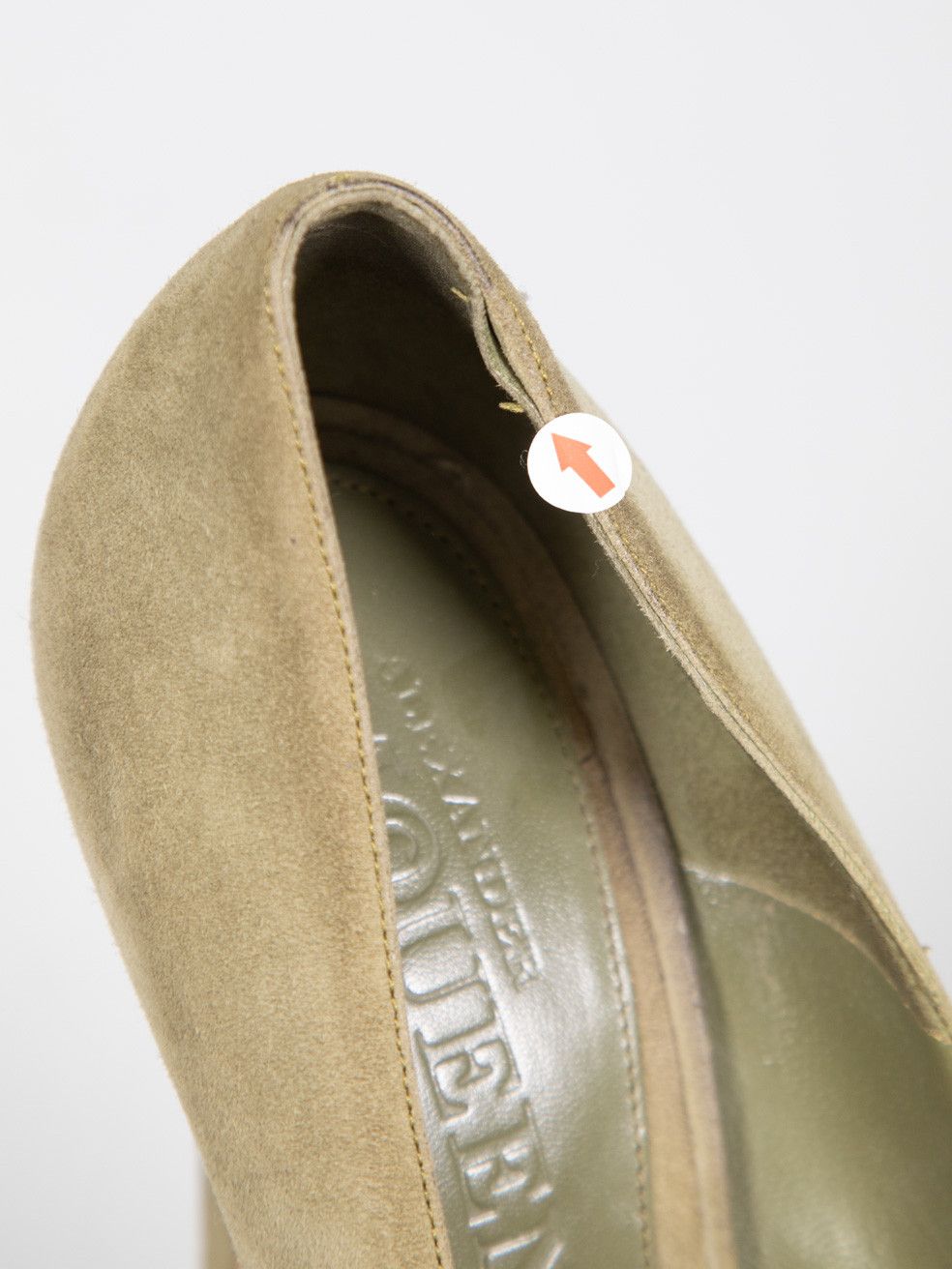 Alexander McQueen Olive Suede Embellished Skull Heels Size US 8.5 / IT 38.5 - 13 Thumbnail