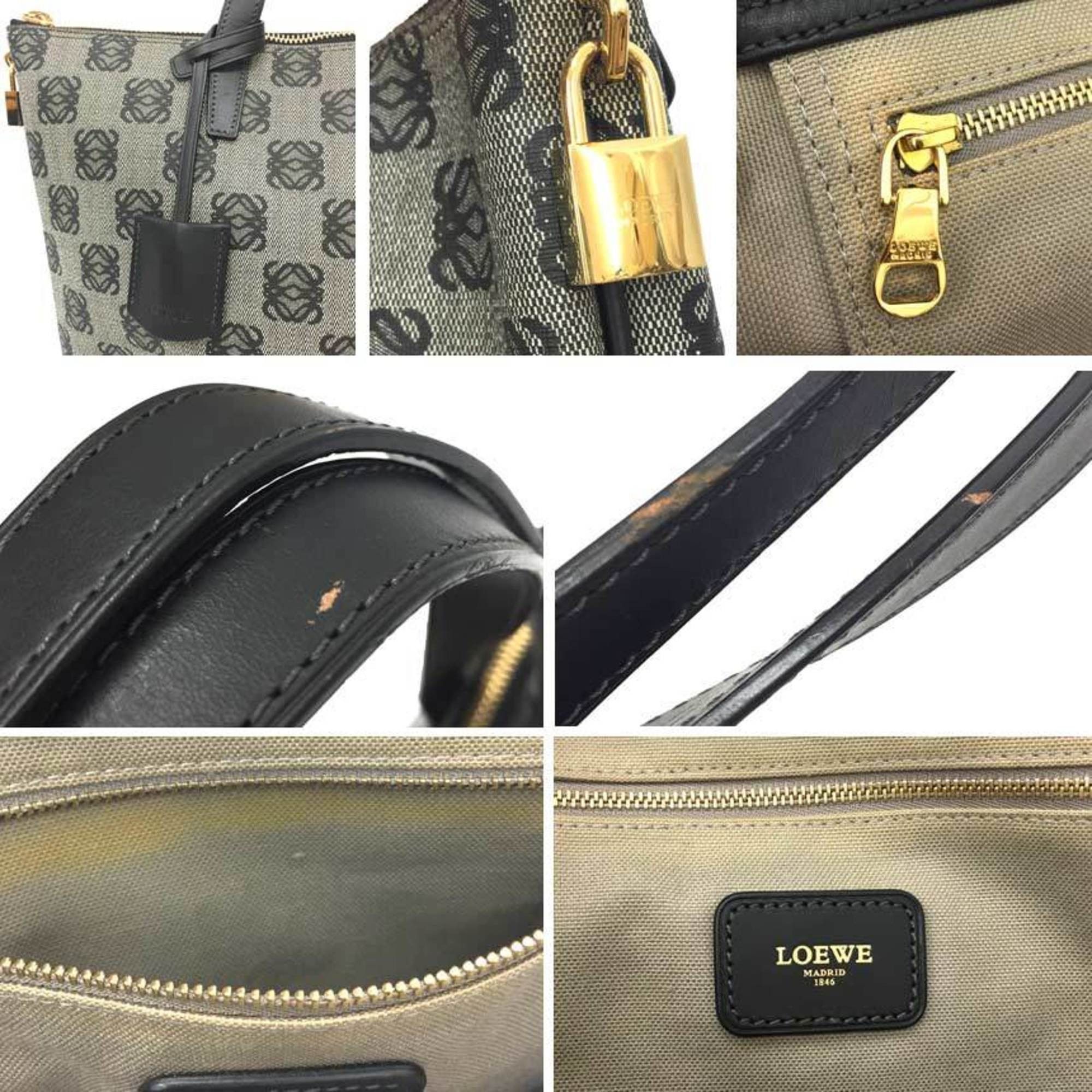 Loewe LOEWE Anagram Tote Bag Black Size ONE SIZE - 3 Thumbnail